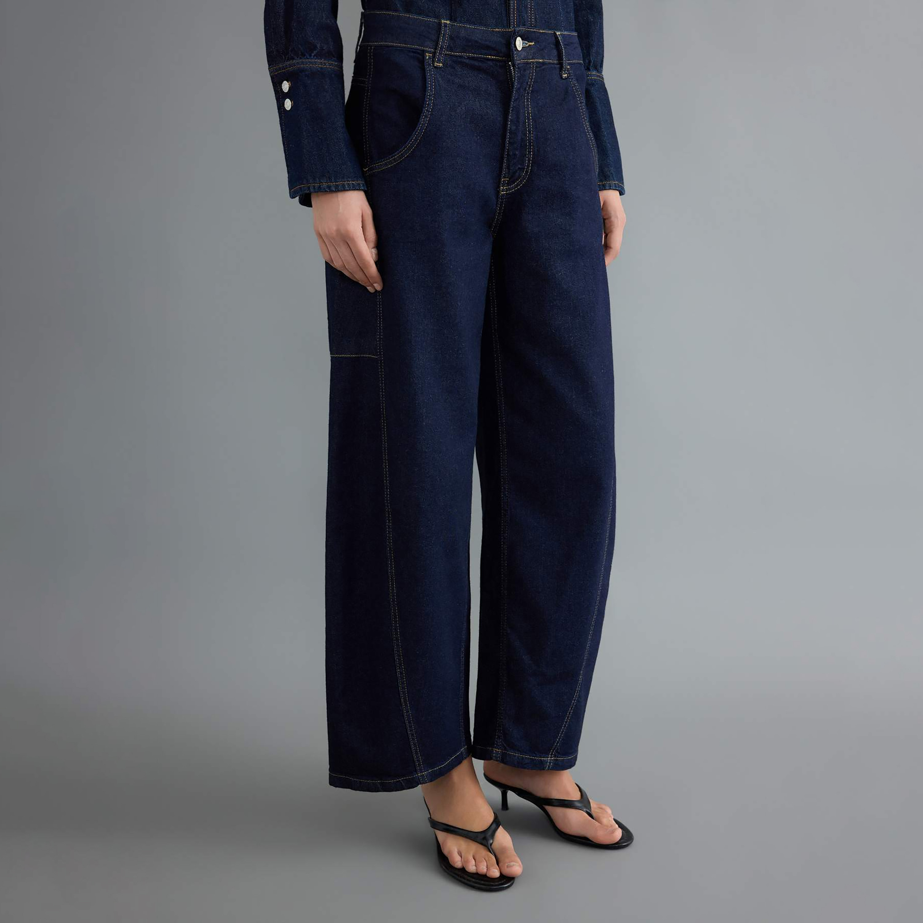 Trendyolmilla Blue Women's Barrel Leg Jeans-women-clothing-jeans-image-4