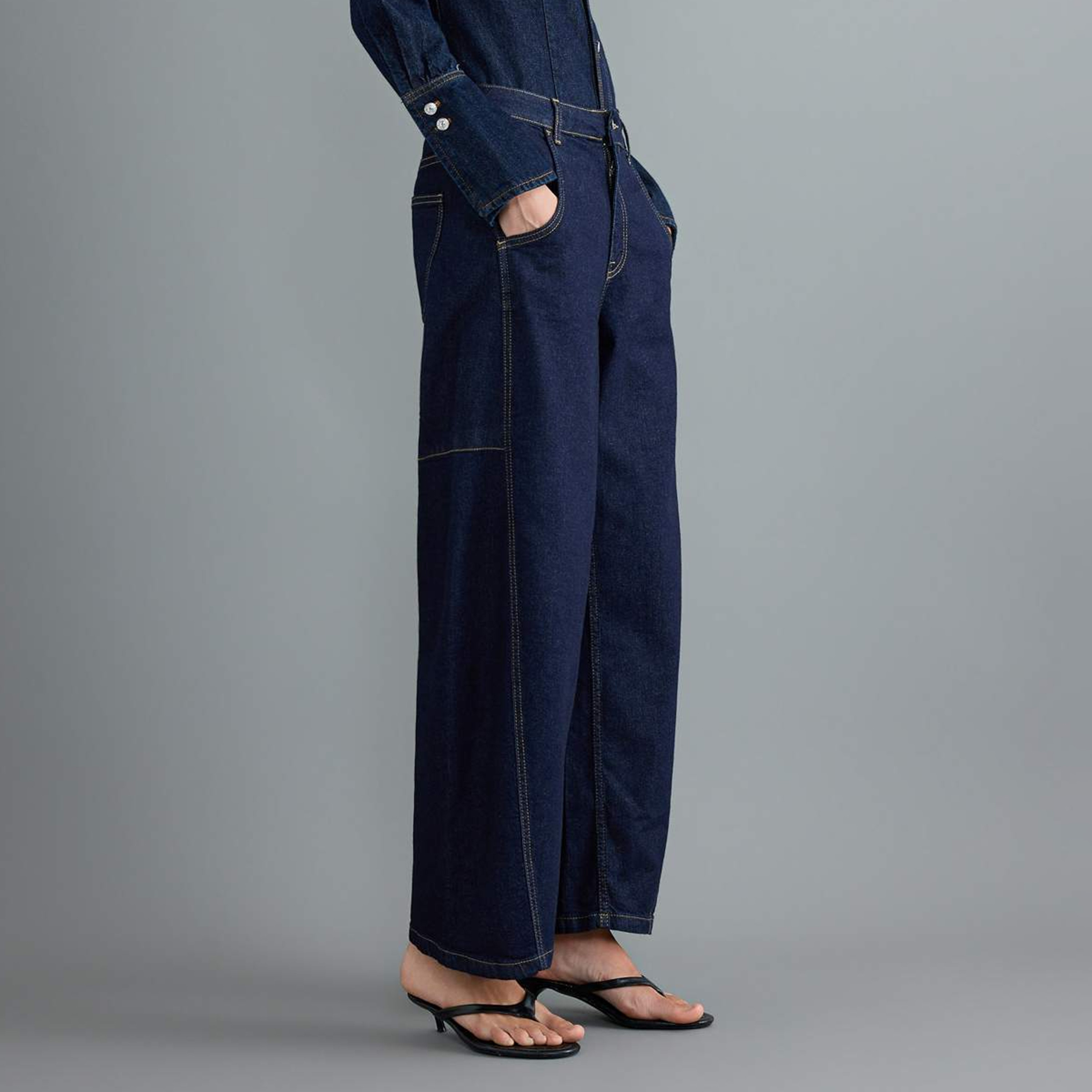 Trendyolmilla Blue Women's Barrel Leg Jeans-women-clothing-jeans-image-5