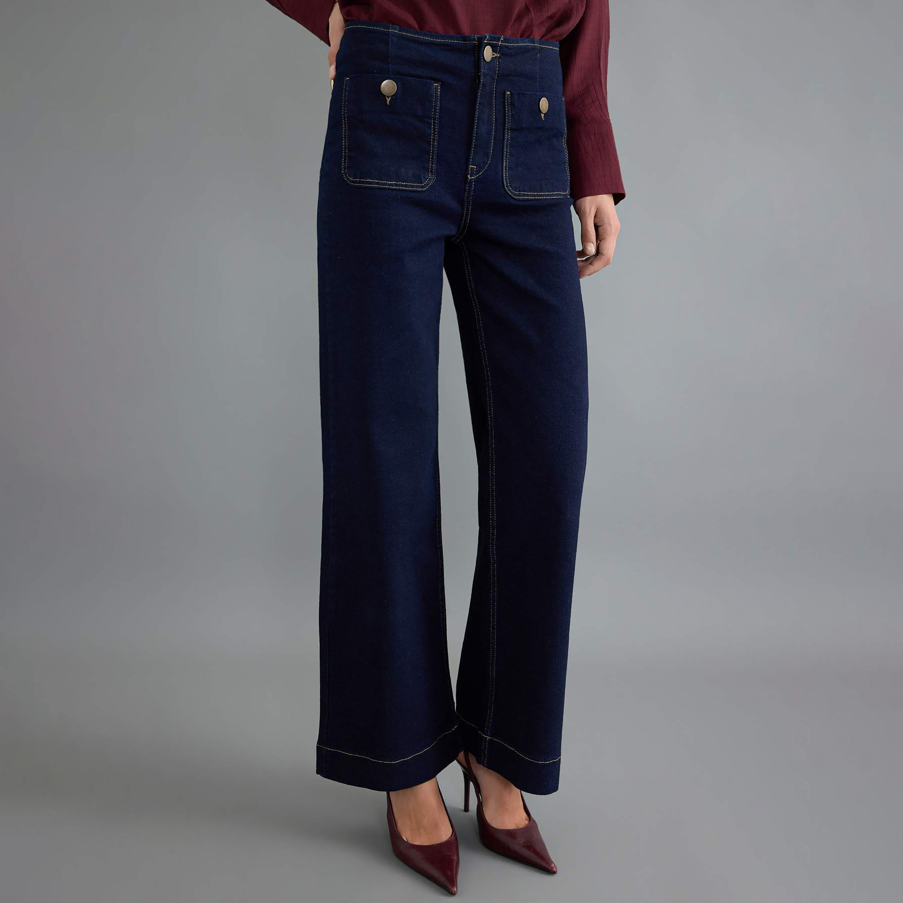 Trendyolmilla Blue Women's Straight Jeans-women-clothing-jeans-image-1