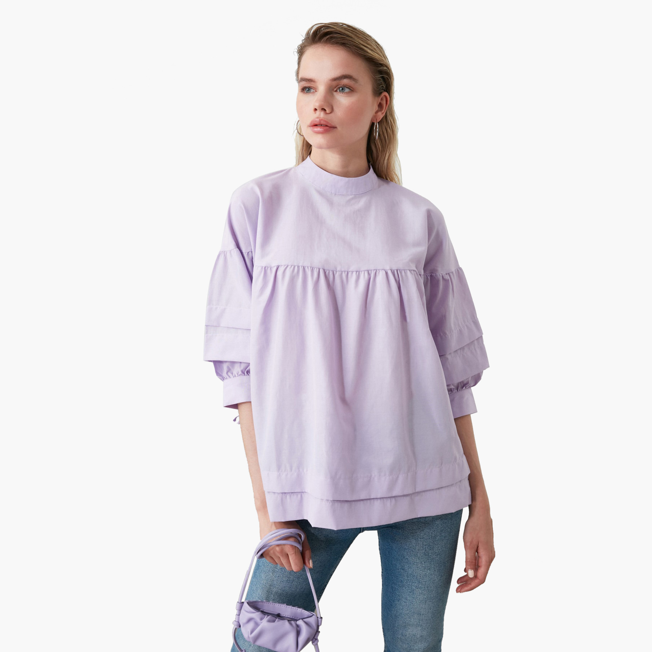 فيرو مودا أزرق تي شيرت-women-clothing-shirtsandblouses-blouses-image-1
