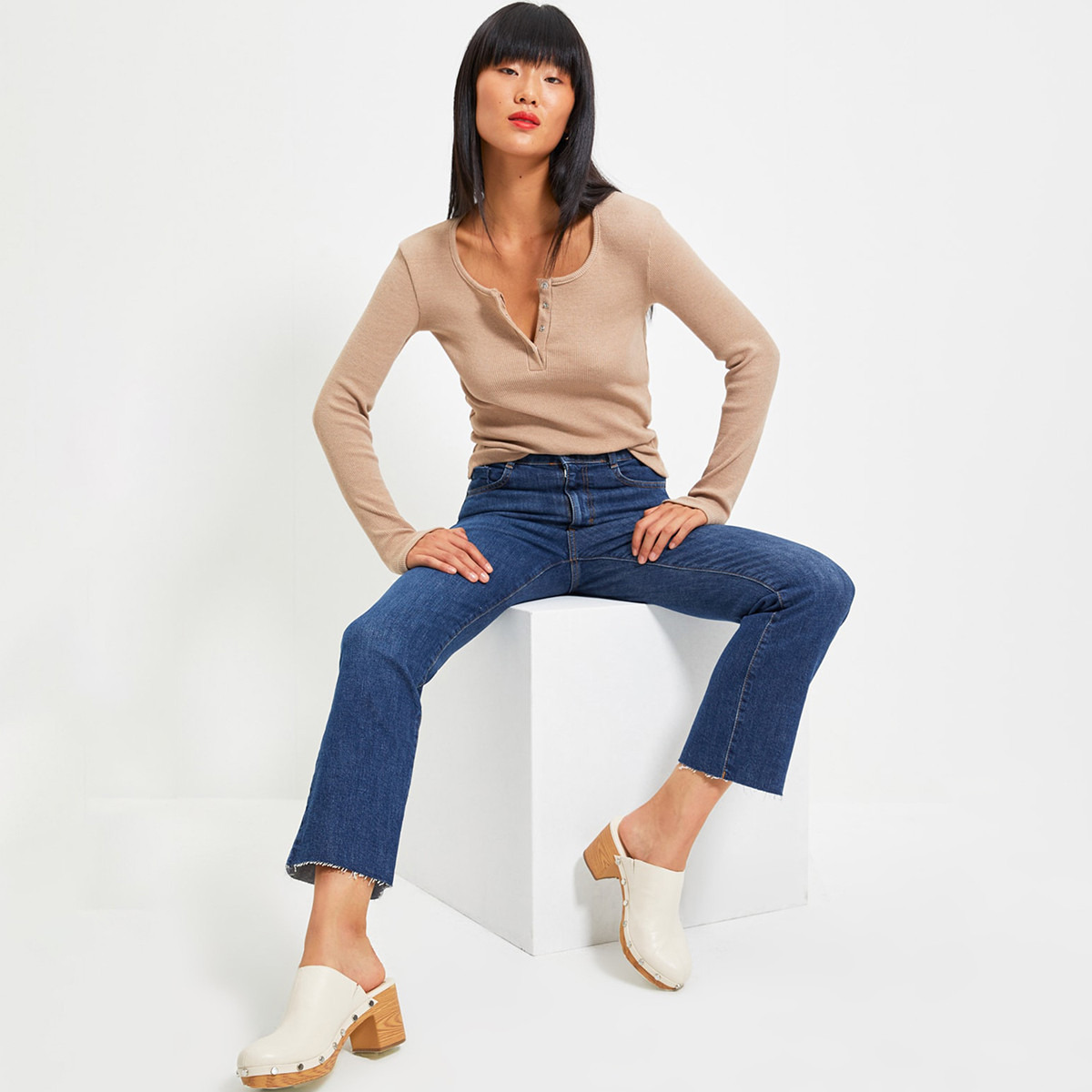 ترينديول بنى قميص-women-clothing-shirtsandblouses-blouses-image-2