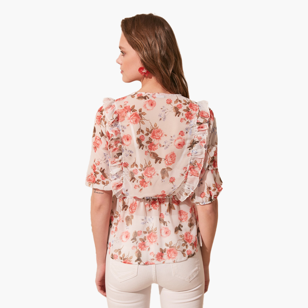 Trendyol Printed Top with Ruffle Detail and Tie Ups-women-clothing-shirtsandblouses-blouses-image-5