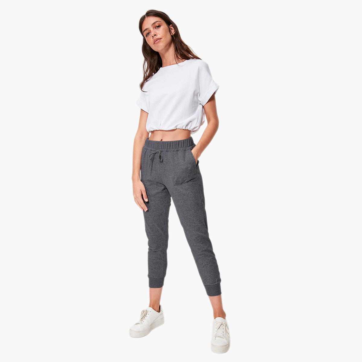 Trendyol Skinny Fit Mid-Rise Cuffed Joggers with Drawstring Closure-women-clothing-bottoms-joggers-image-1