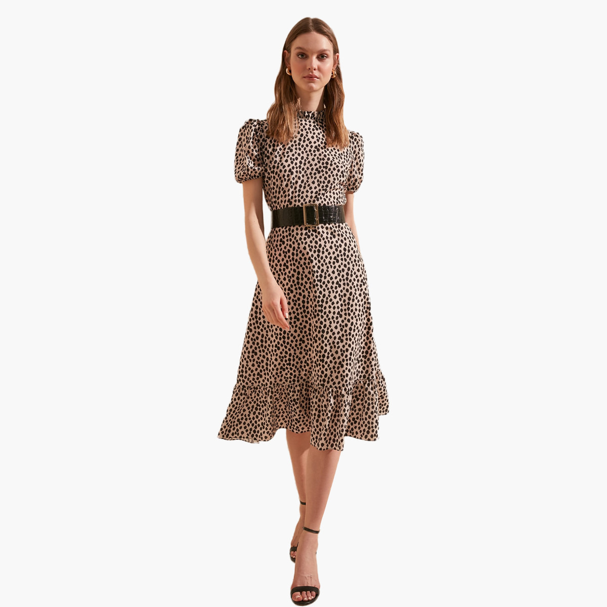 ترينديول أخضر متوسط الطول فستان-women-clothing-dresses-image-5