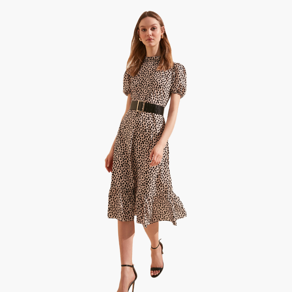 ترينديول أخضر متوسط الطول فستان-women-clothing-dresses-image-6