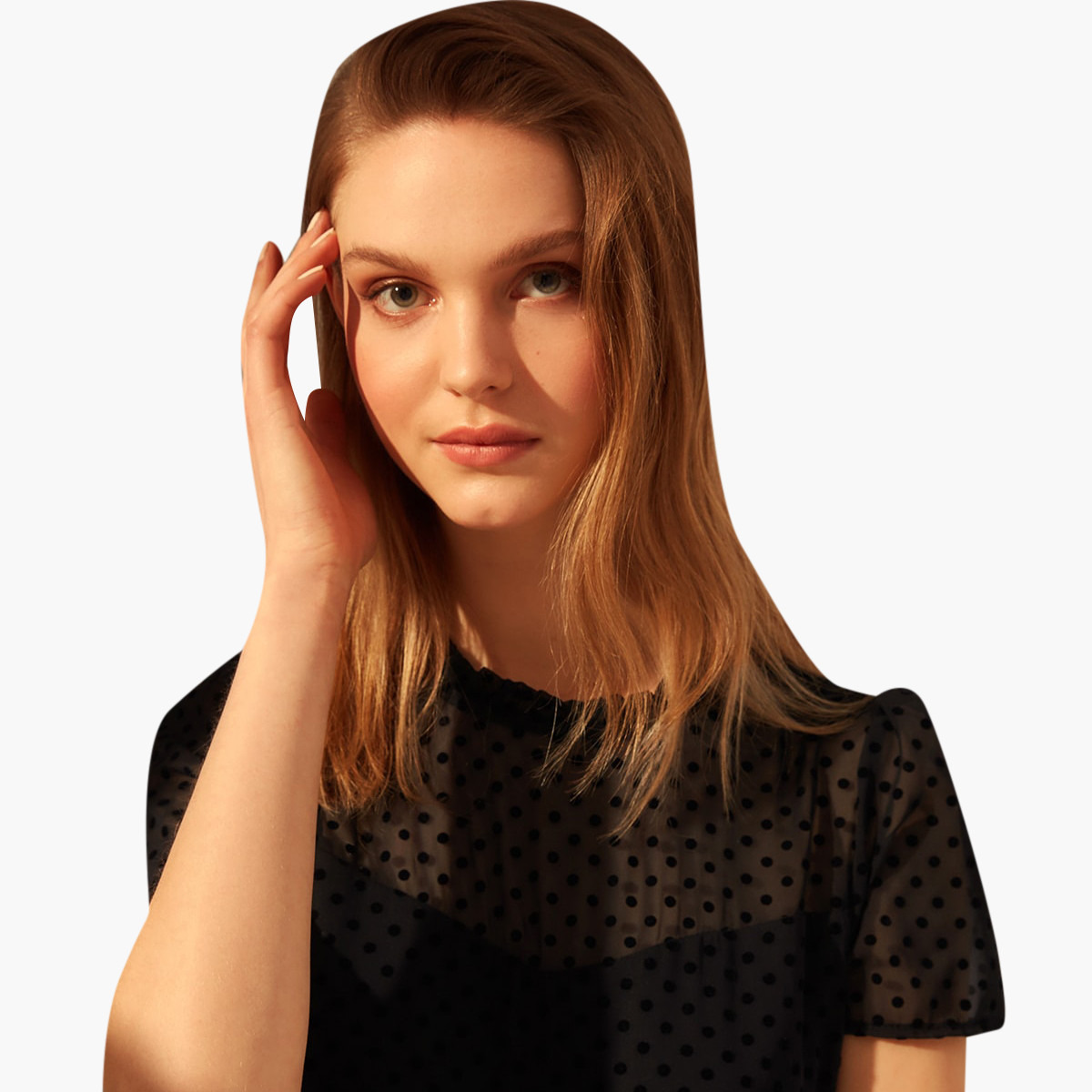 Trendyol Polka Dot Print Midi Dress with Ruffle Neck-women-clothing-dresses-image-4