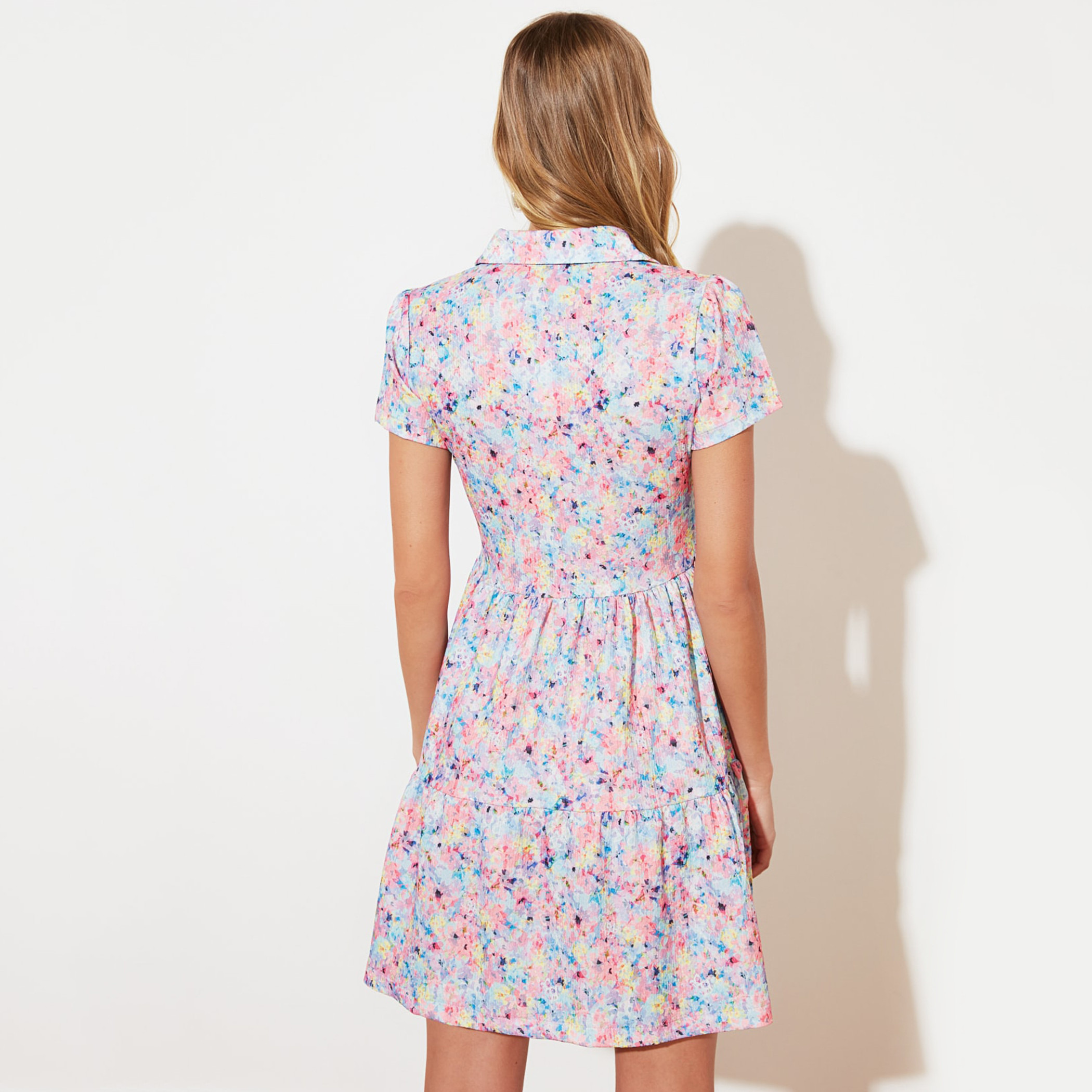 Trendyol Women Printed Collared Neck A-Line Dress-women-clothing-dresses-image-4