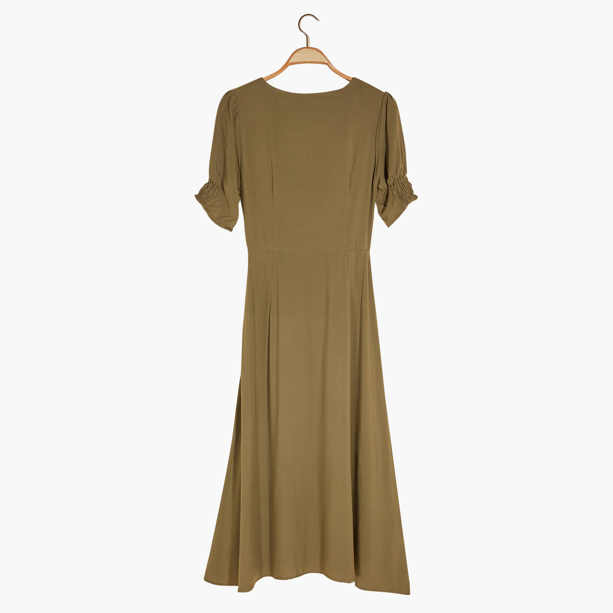 Trendyol V-neck Maxi Dress with Short Sleeves-women-clothing-dresses-image-3