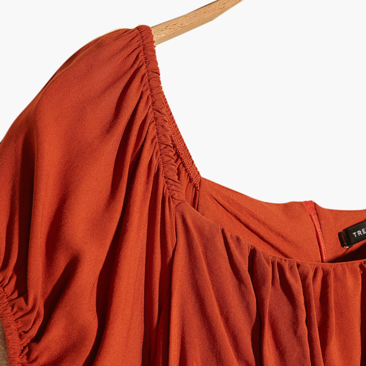 Trendyol Solid Maxi Asymmetric Dress with Puff Sleeves-women-clothing-dresses-image-2