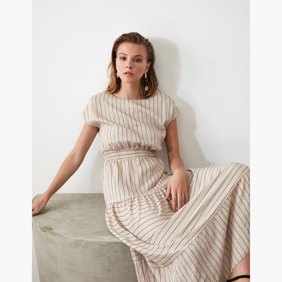فستان طويل مخطط بأكمام متصلة من ترينديول-women-clothing-dresses-image-4