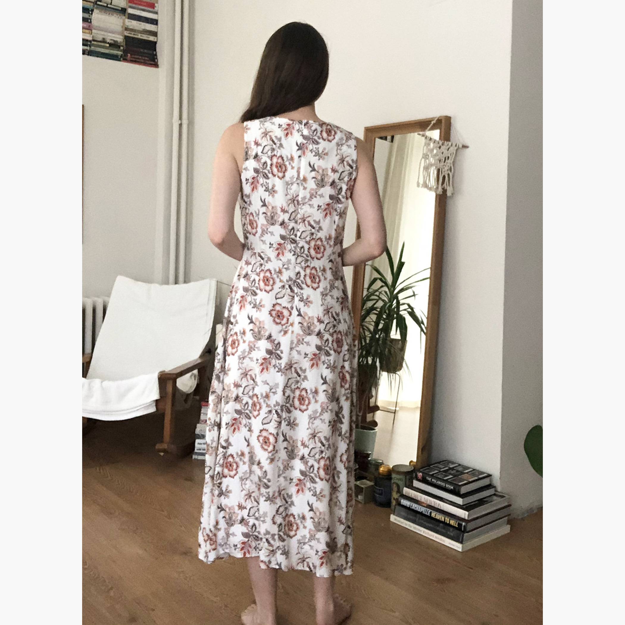 Trendyol Floral Print Maxi A-line Sleeveless Dress with Round Neck-women-clothing-dresses-image-6