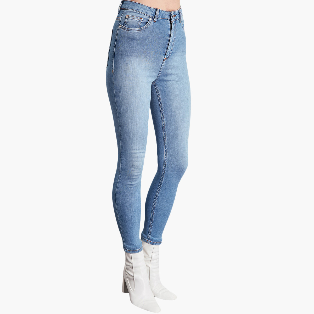 بنطلون جينز سكيني باهت بخصر مرتفع من ترينديول-women-clothing-bottoms-jeans-image-1