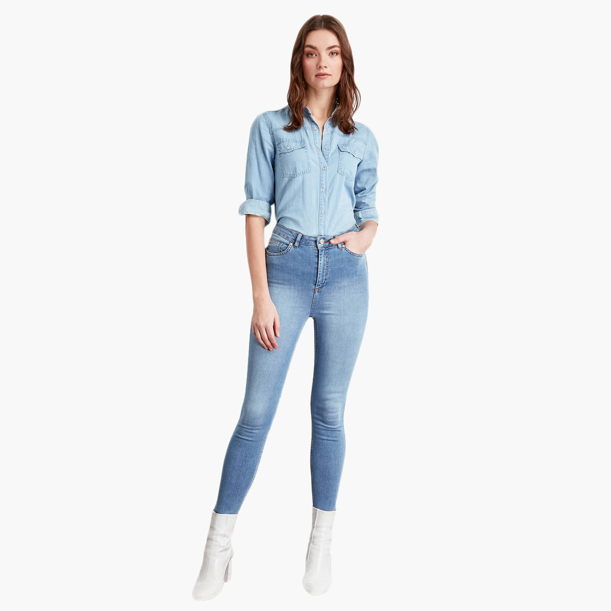 بنطلون جينز سكيني باهت بخصر مرتفع من ترينديول-women-clothing-bottoms-jeans-image-4