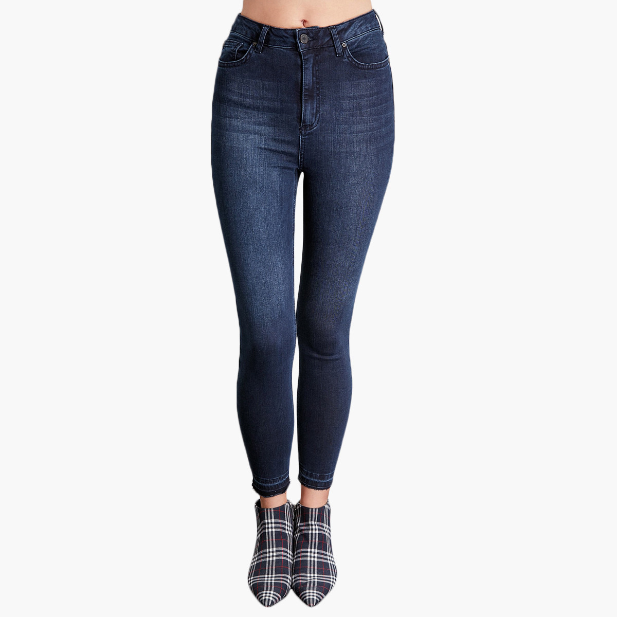 بنطلون جينز سكيني بخصر مرتفع وأطراف ضيّقة من ترينديول-women-clothing-bottoms-jeans-image-1