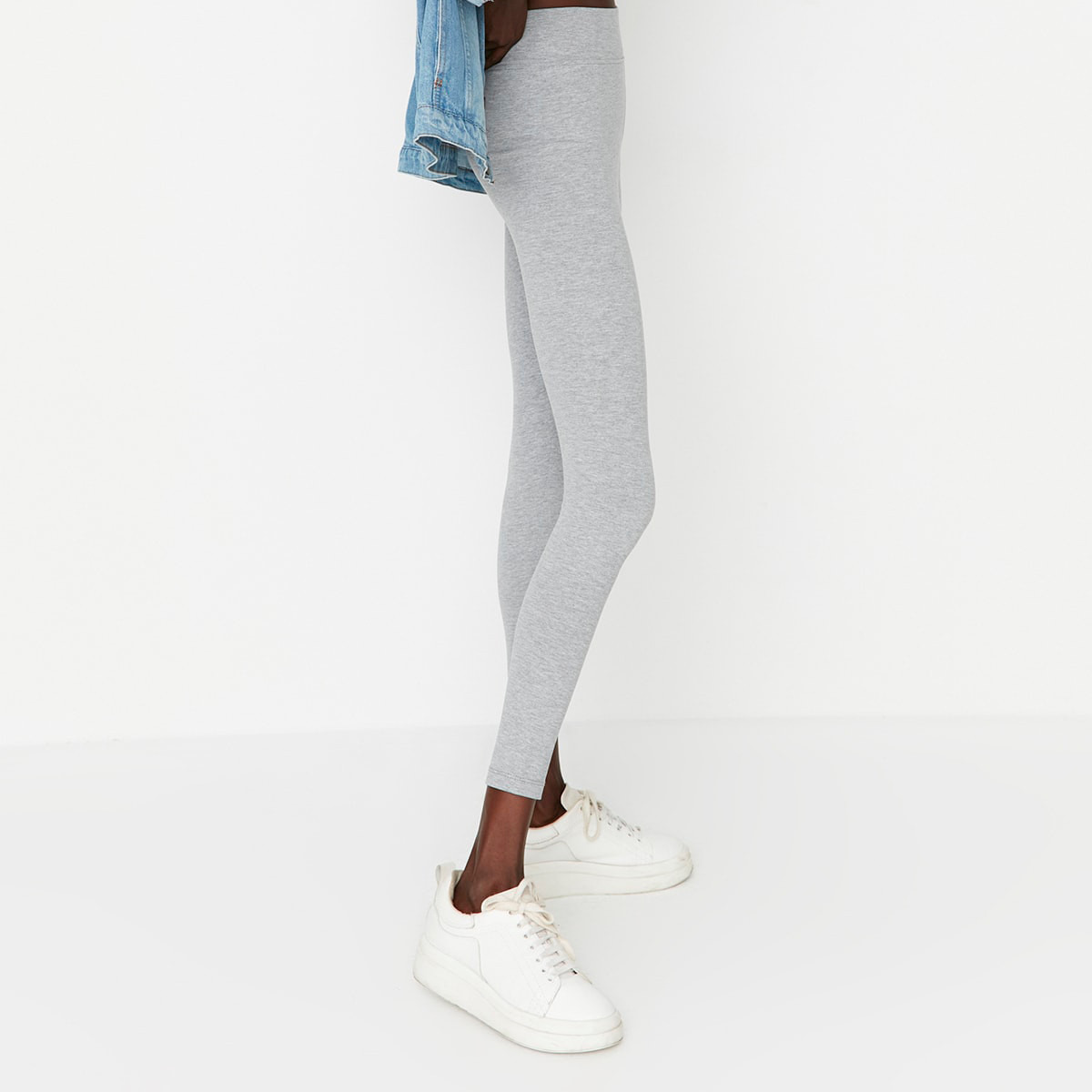 حزمة من 2 طماق ترينديول ساده عالية الخصر للنساء باللونين الأزرق الداكن والرمادي-women-clothing-leggings-image-7