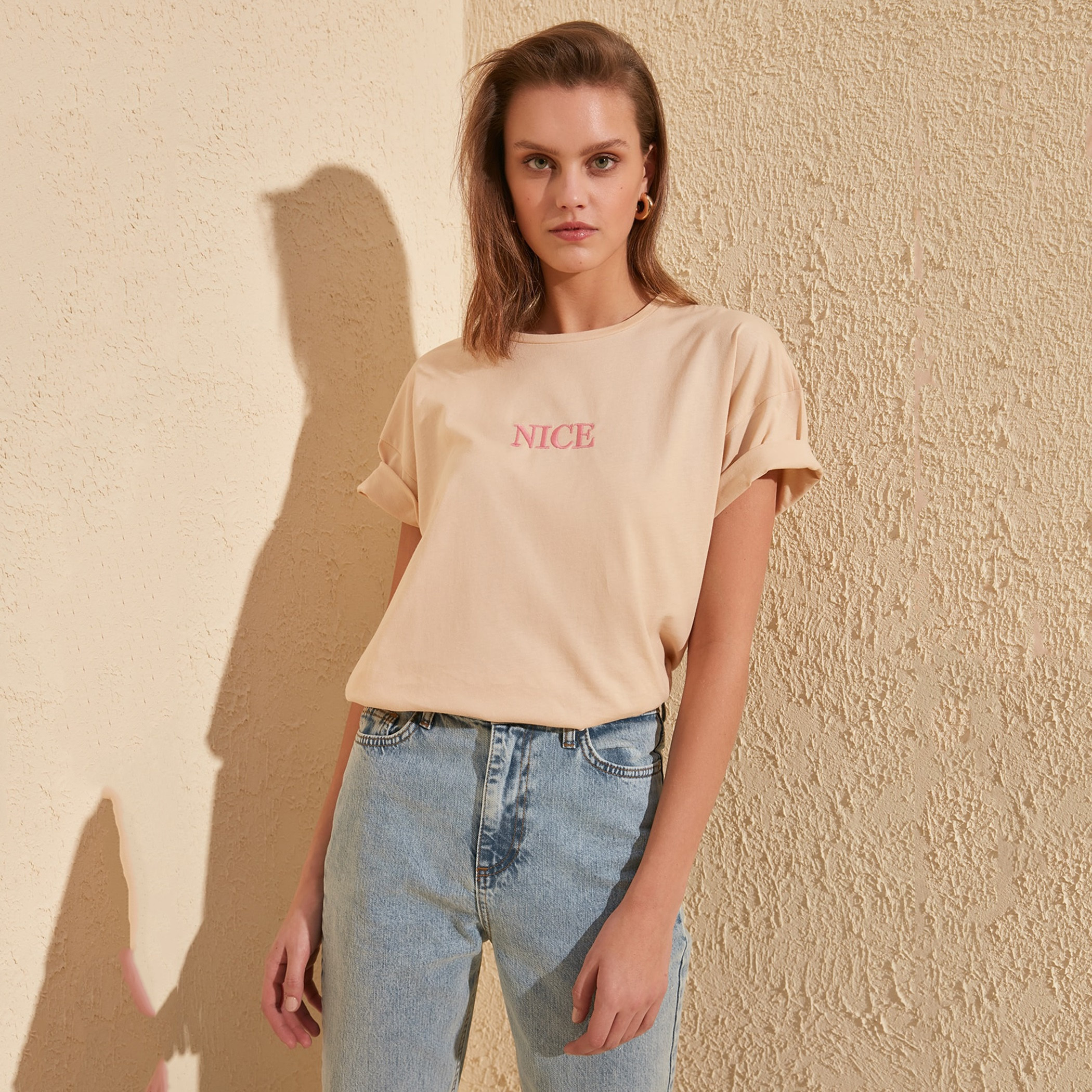 ترينديول بنى تي شيرت-women-clothing-tshirts-image-10
