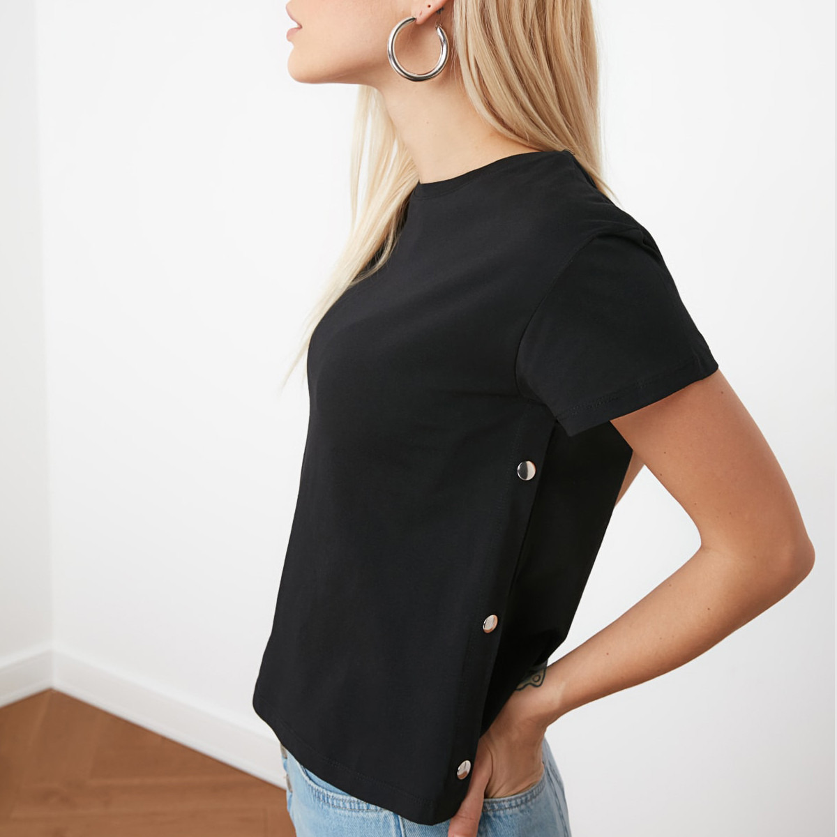فيرو مودا أزرق تي شيرت-women-clothing-tshirts-image-3