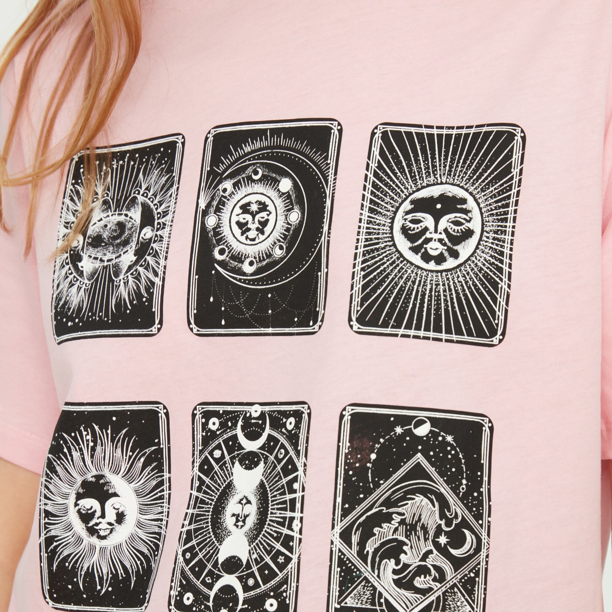 تي شيرت نسائي من ترينديول مطبوع بأكمام قصيرة و ياقة مستديرة مع لون وردي-women-clothing-tshirts-image-4