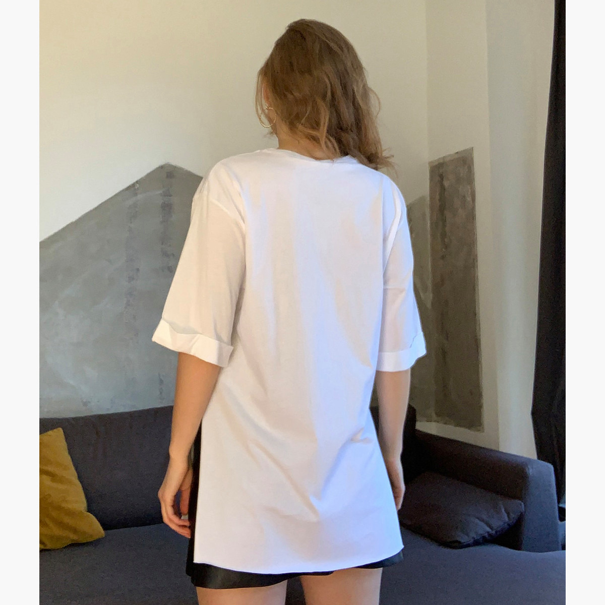 Trendyol Printed Crew Neck T-shirt with Short Sleeves-women-clothing-tshirts-image-2