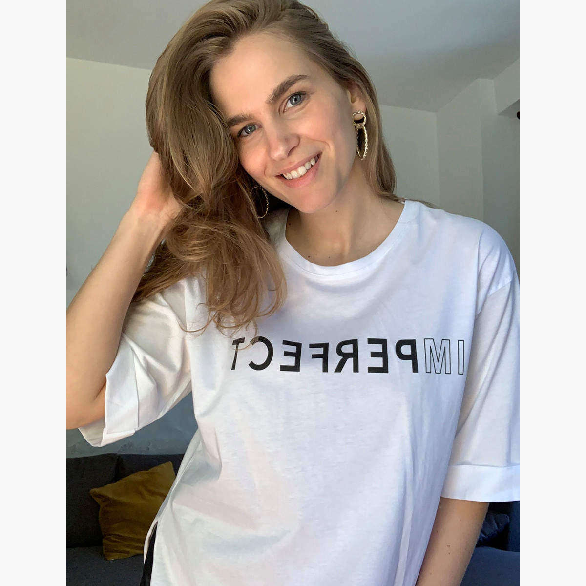 Trendyol Printed Crew Neck T-shirt with Short Sleeves-women-clothing-tshirts-image-4