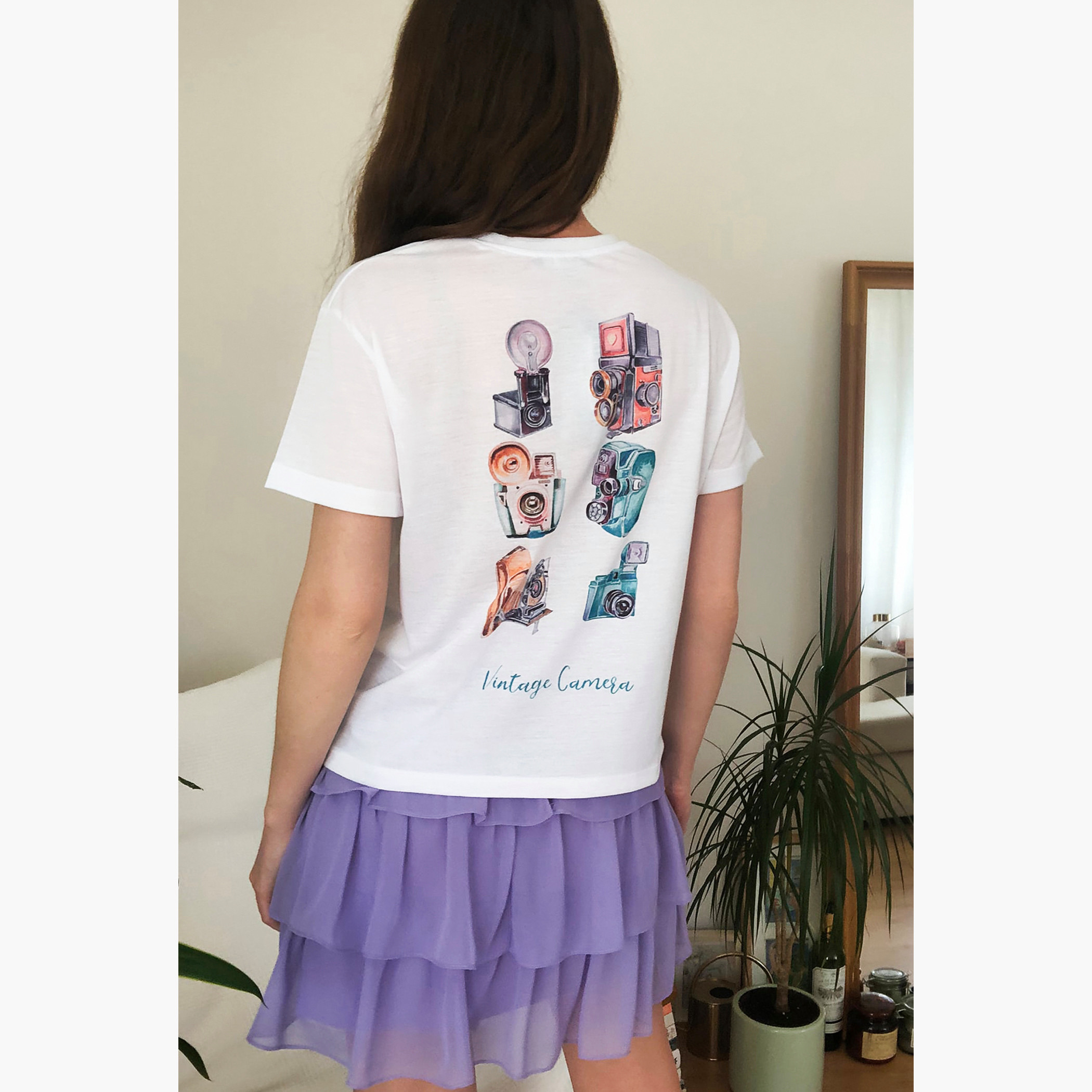 Trendyol Heathered T-shirt with Crew Neck and Short Sleeves-women-clothing-tshirts-image-2