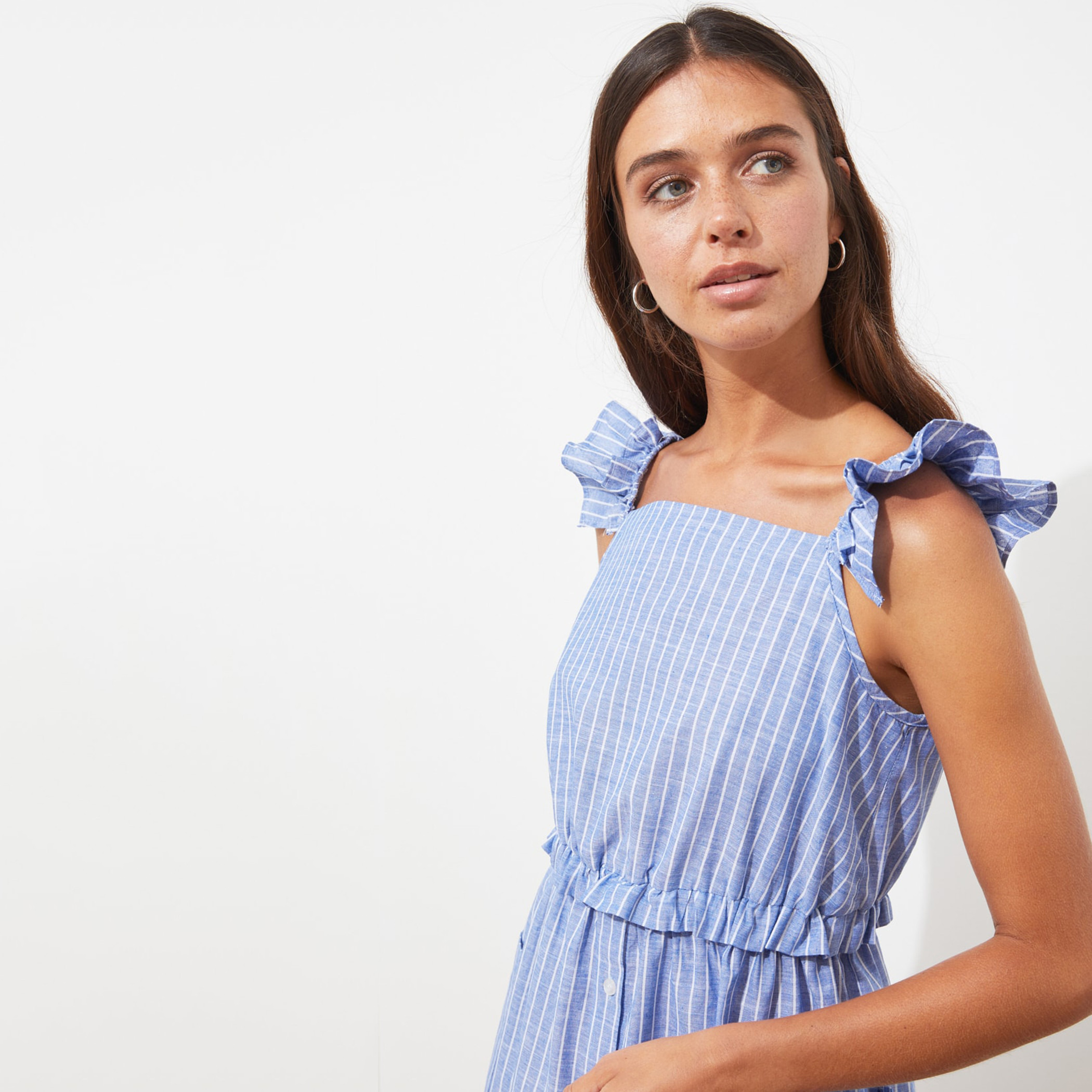 ترينديول أزرق متوسط الطول فستان-women-clothing-dresses-image-5