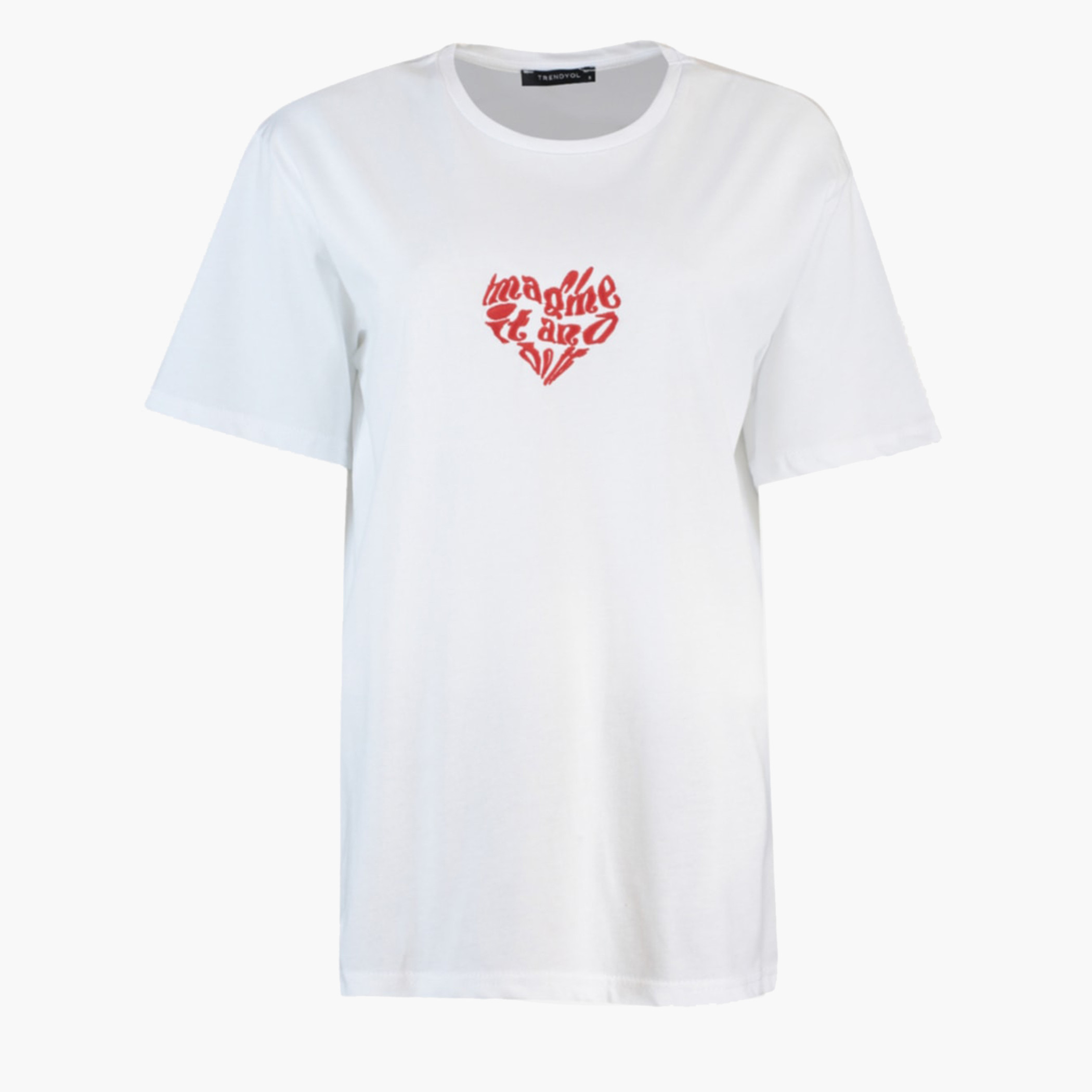 Trendyol Women Printed White Crew Neck T-Shirt-women-clothing-tshirts-image-6