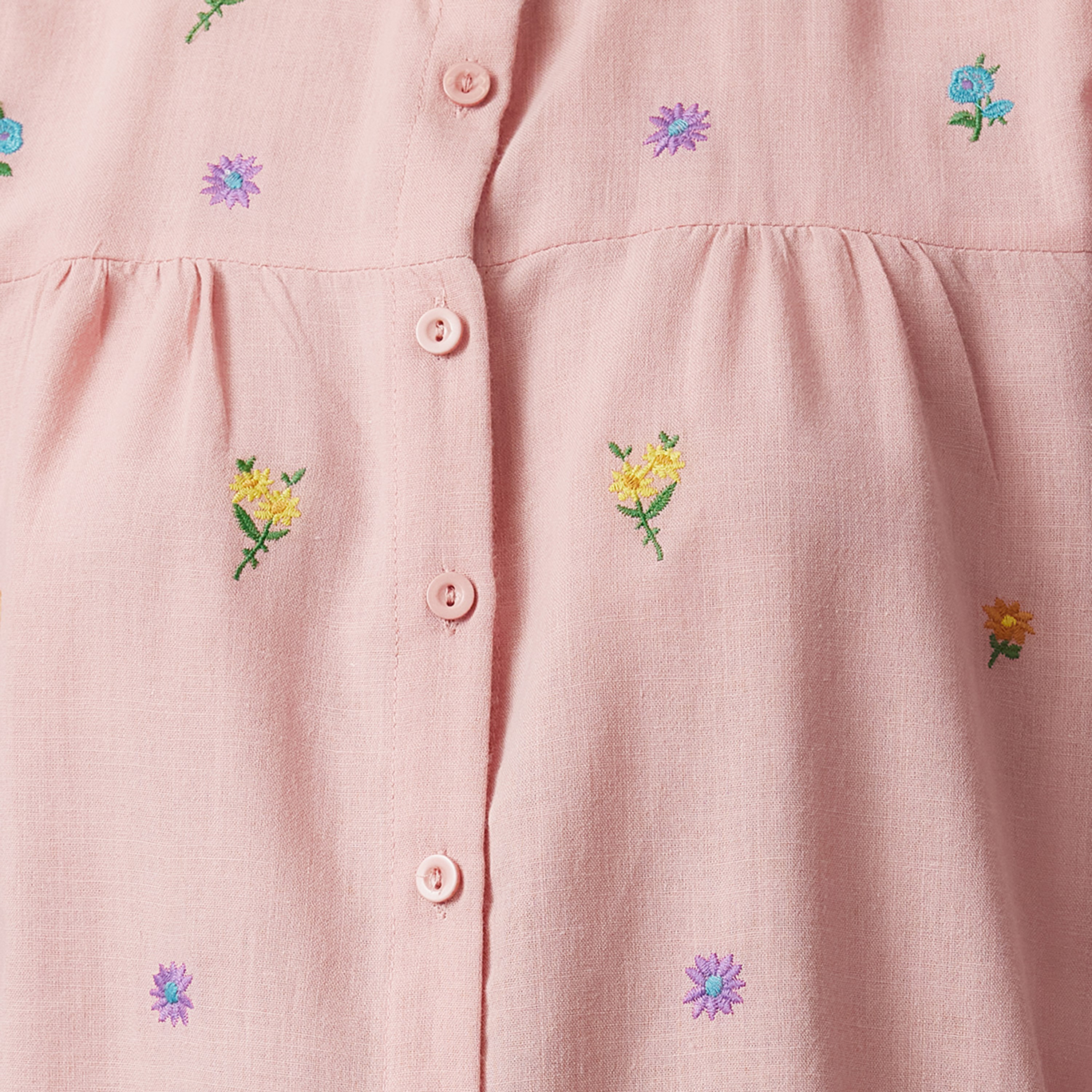 Floral Embroidered Band Collar Women's Shirt-women-clothing-shirtsandblouses-shirts-image-5