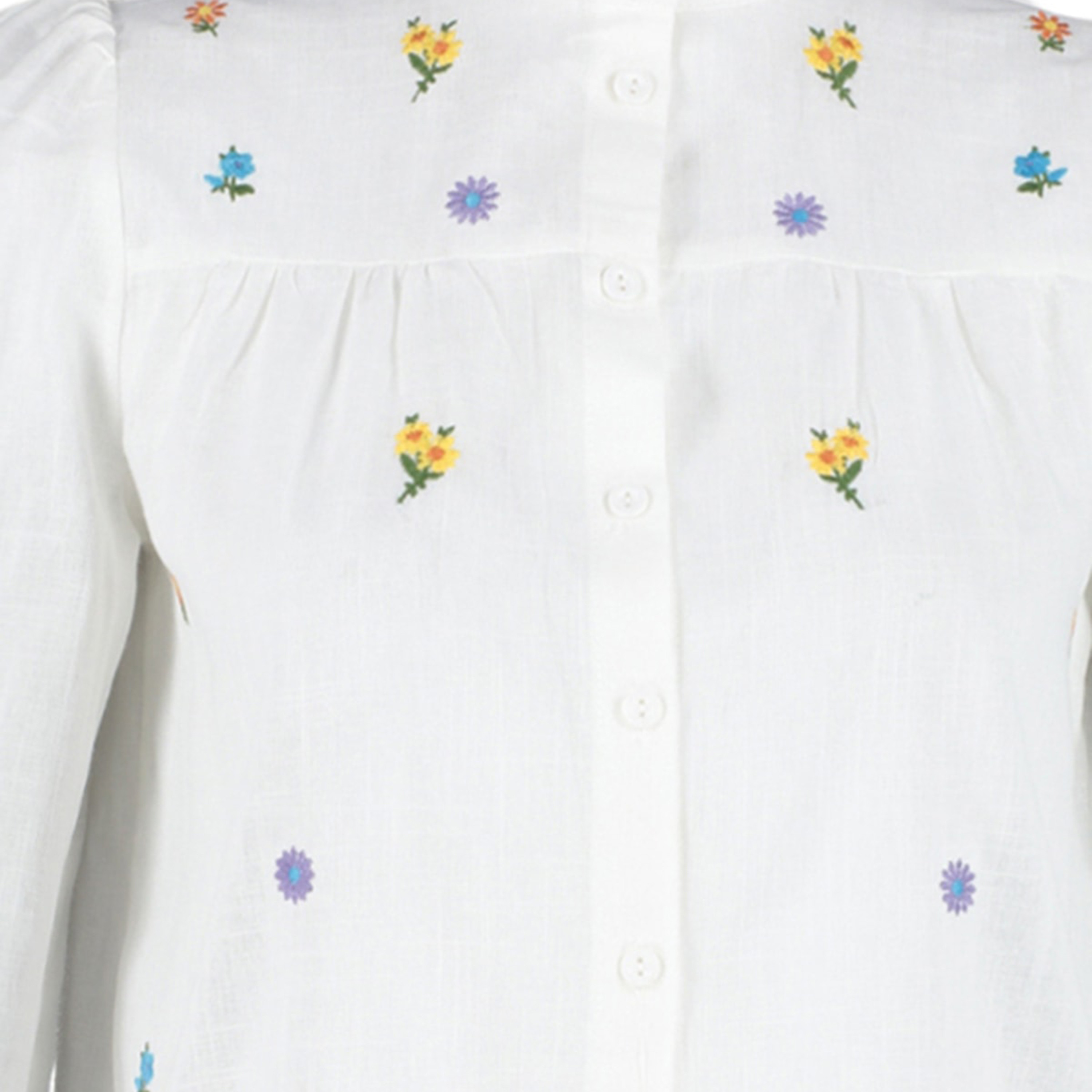 Floral Embroidered Band Collar Women's Shirt-women-clothing-shirtsandblouses-shirts-image-6