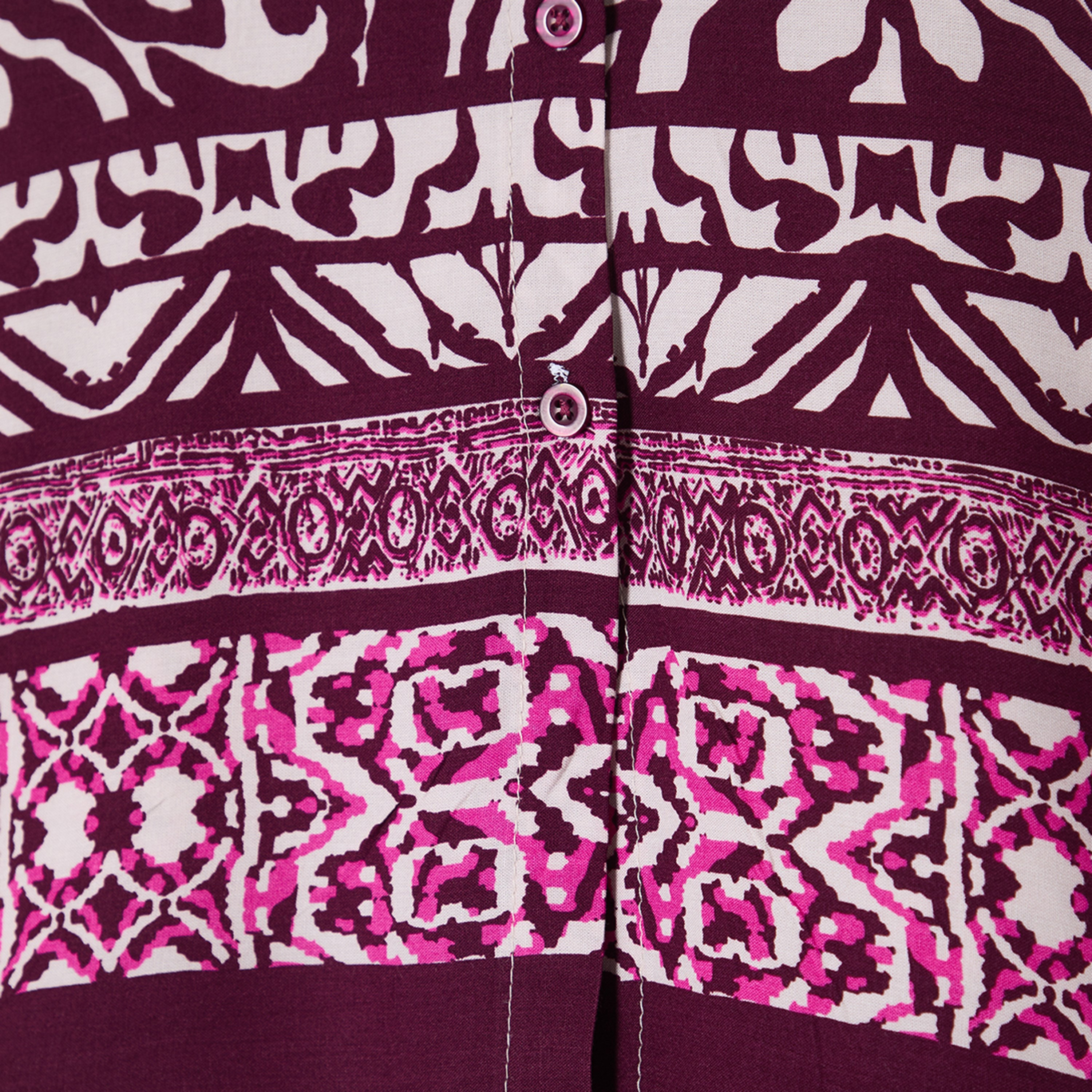 طقم قميص وبنطال نسائي بياقة وطبعة بيزلي متعددة الألوان-women-clothing-coordsets-image-6