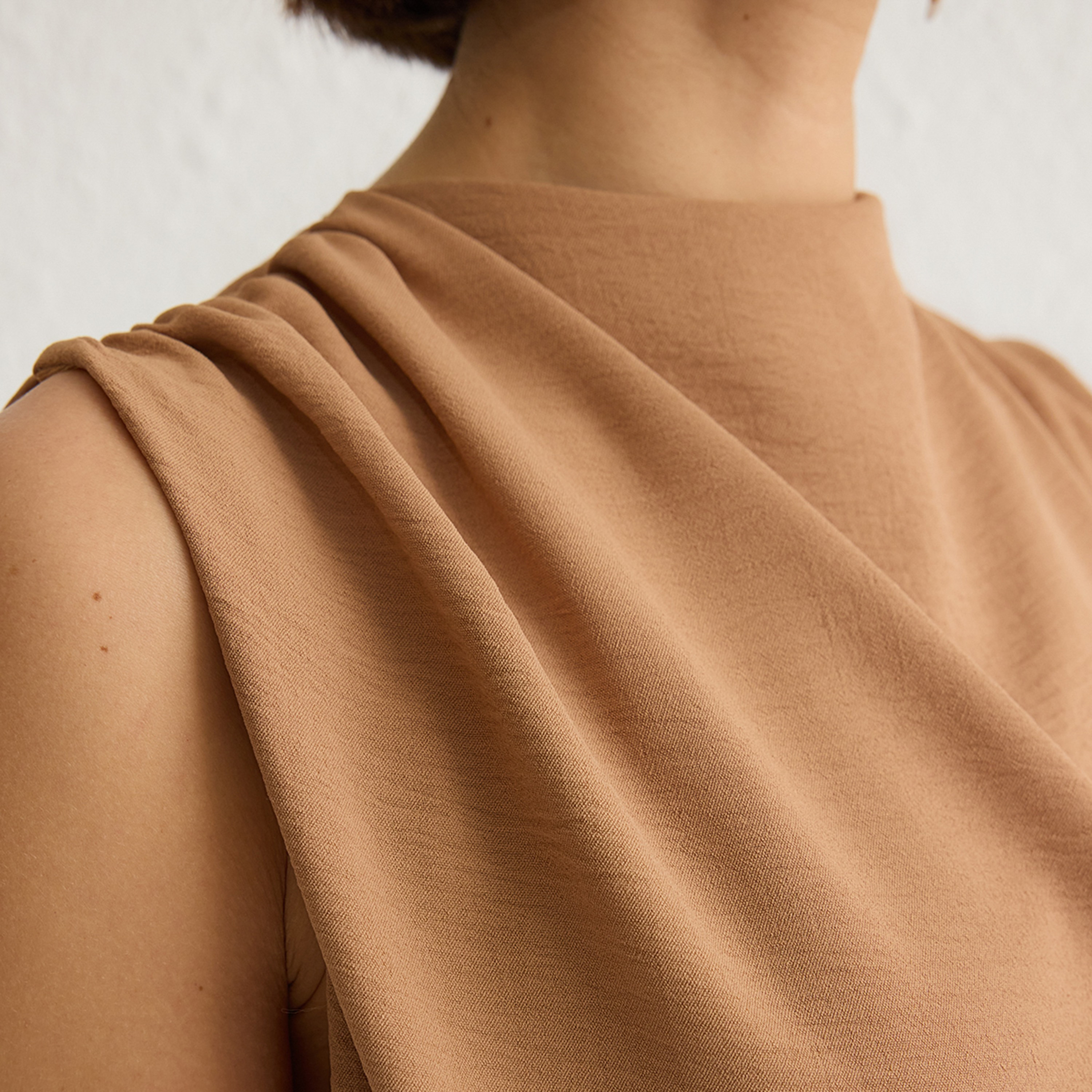 Trendyolmilla Brown Textured Mock Neck Women's Top-women-clothing-shirtsandblouses-blouses-image-4