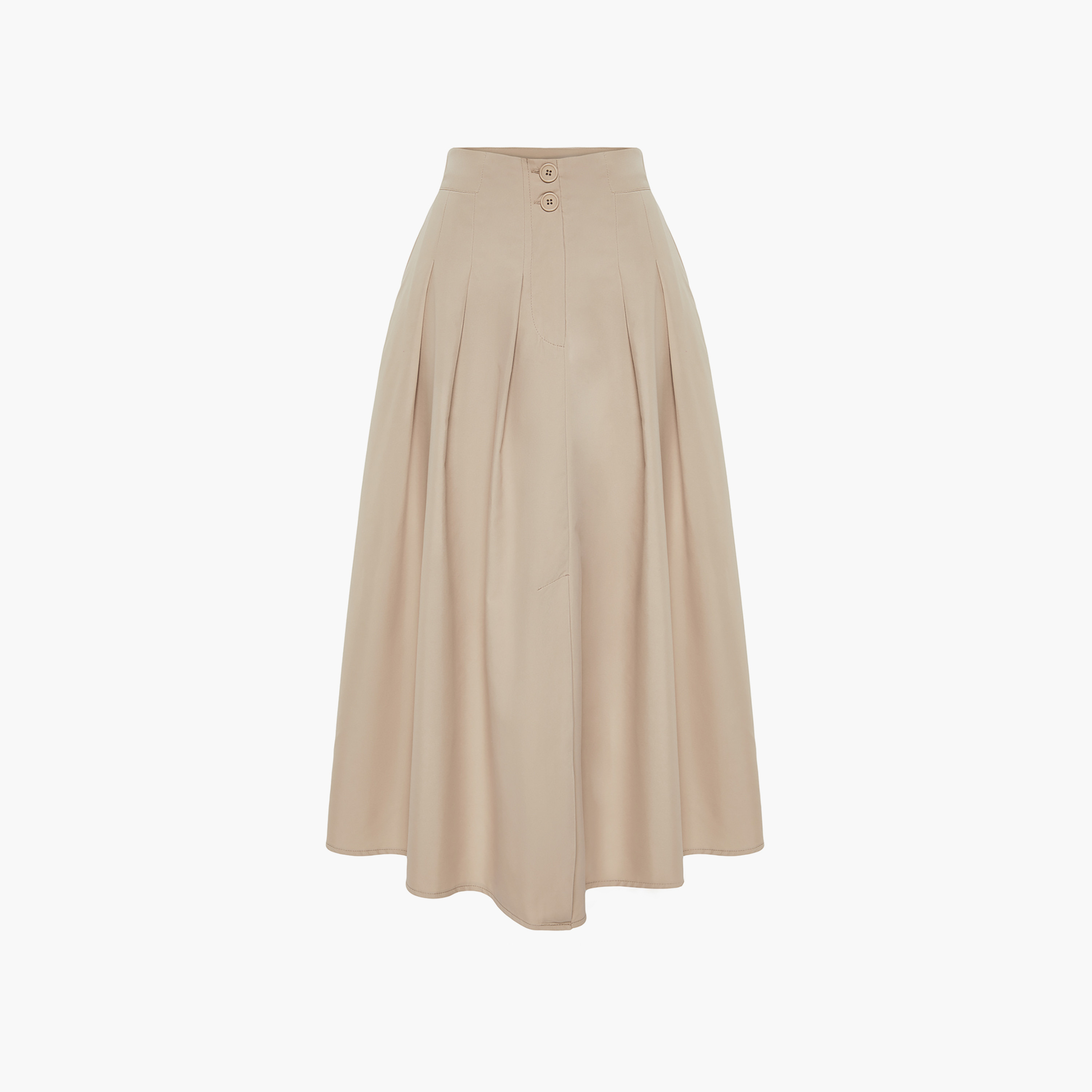 تنورة ميدي نسائية بيج واسعة-women-clothing-skirts-image-6