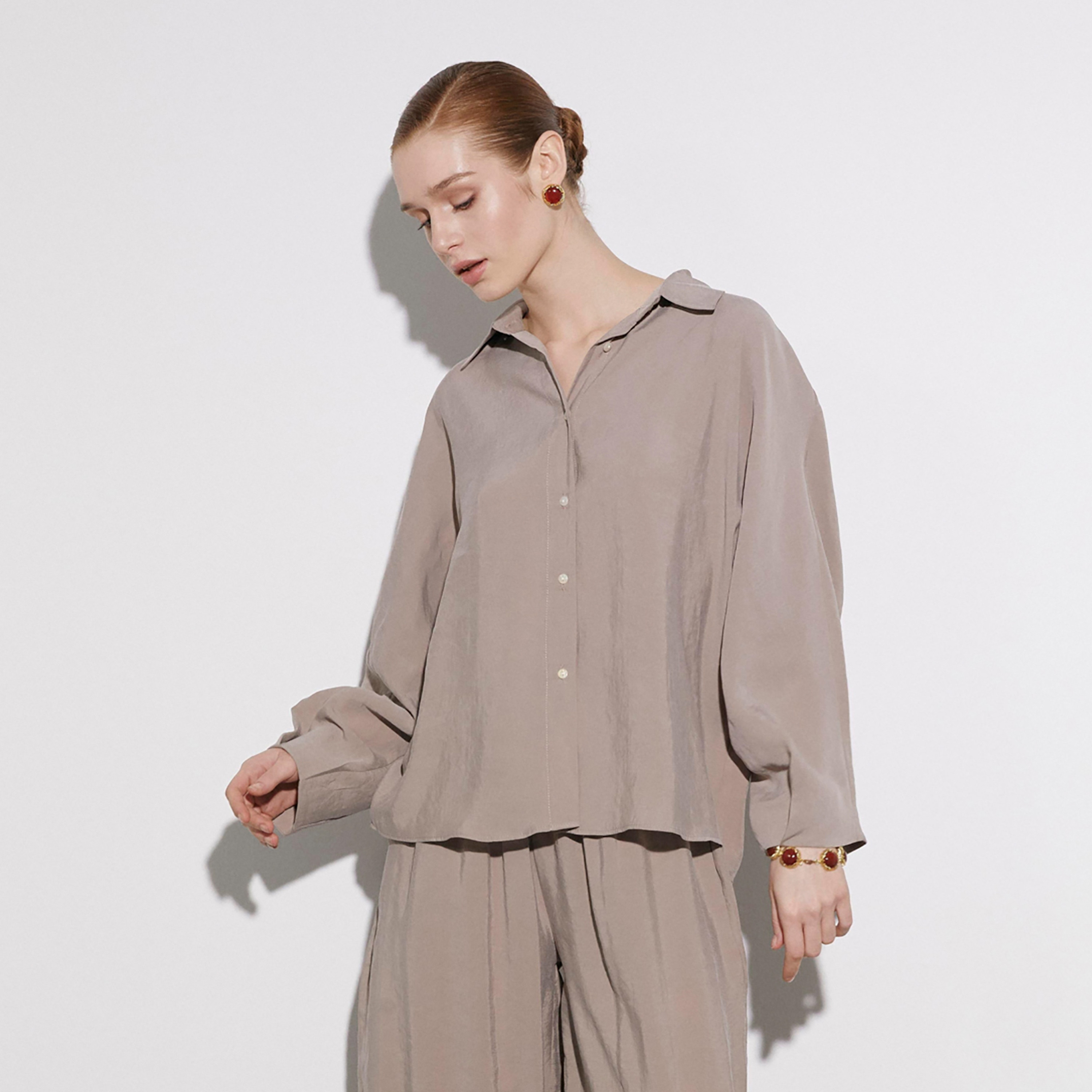 Trendyolmilla Collared Women's Shirt & Trousers Set-women-clothing-coordsets-image-2