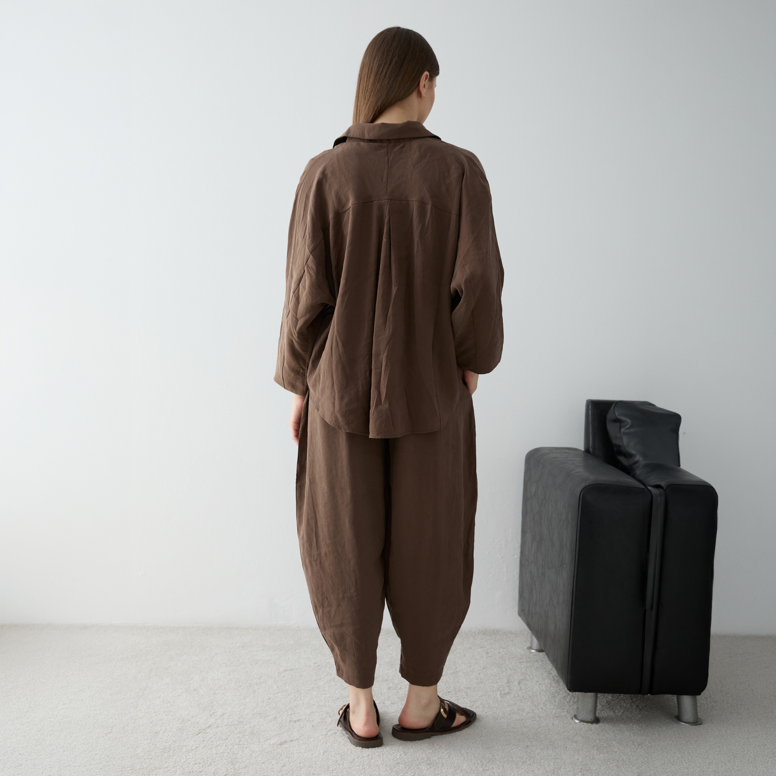 طقم قميص وبنطلون حريمي بياقة من ترينديول ميلا-women-clothing-coordsets-image-4