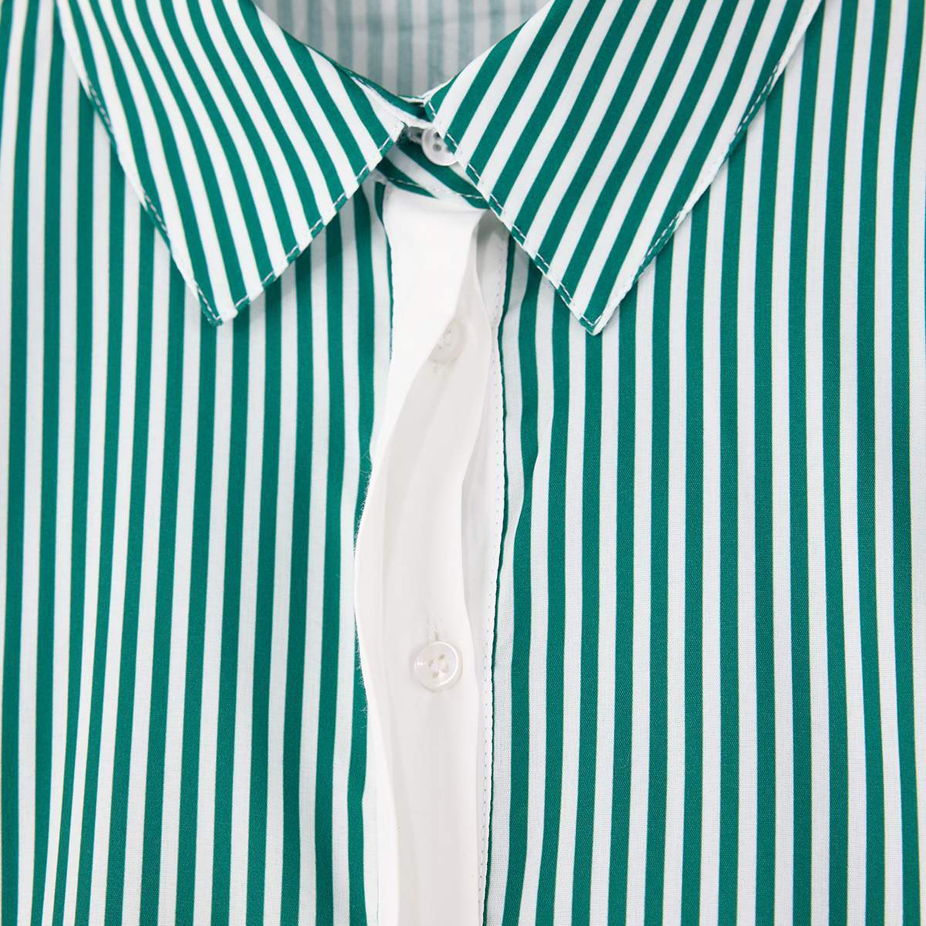 Green Striped Collared Women's Shirt-women-clothing-shirtsandblouses-shirts-image-6