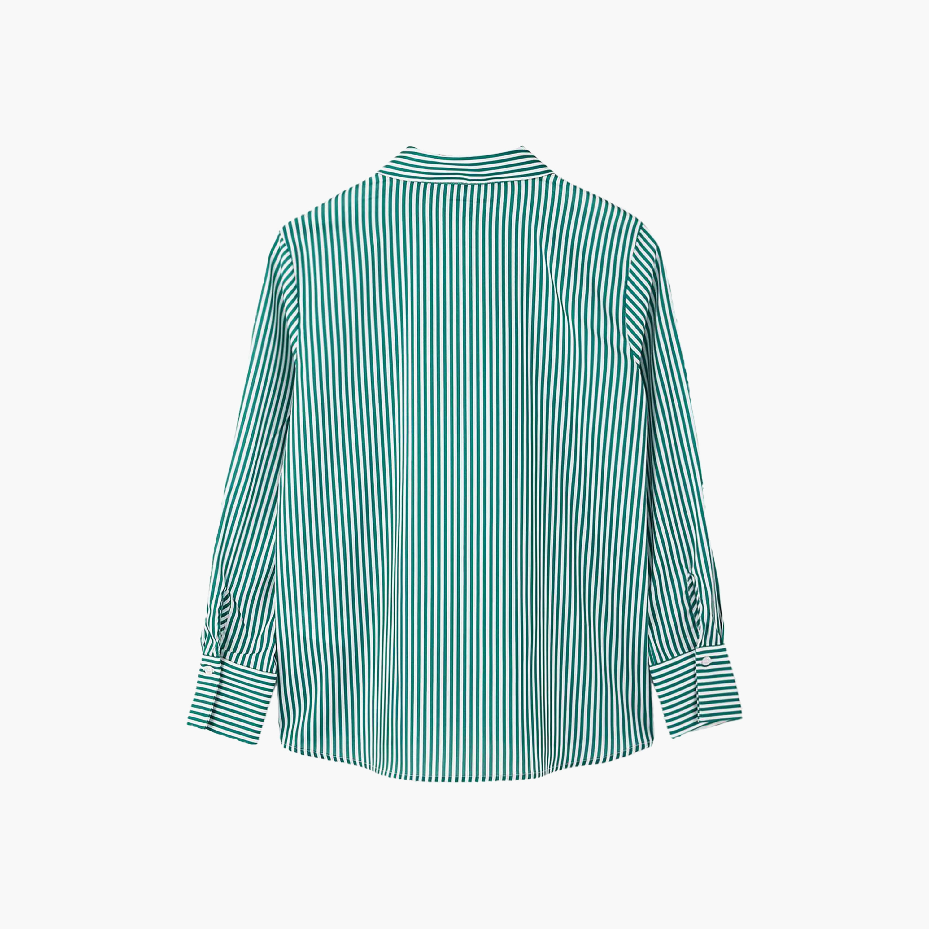 Green Striped Collared Women's Shirt-women-clothing-shirtsandblouses-shirts-image-8