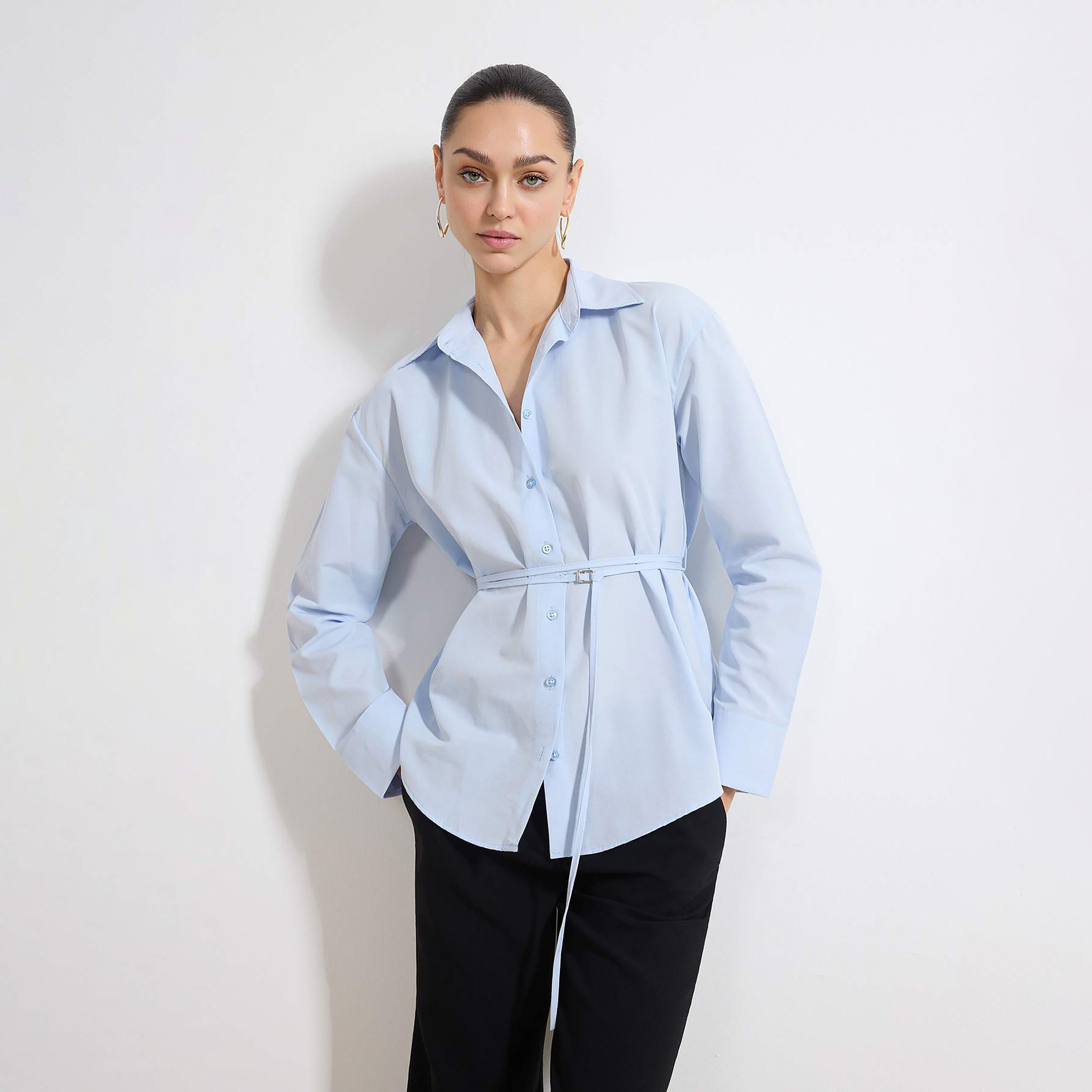 Trendyolmilla Collared Women's Shirt-women-clothing-shirtsandblouses-shirts-image-1