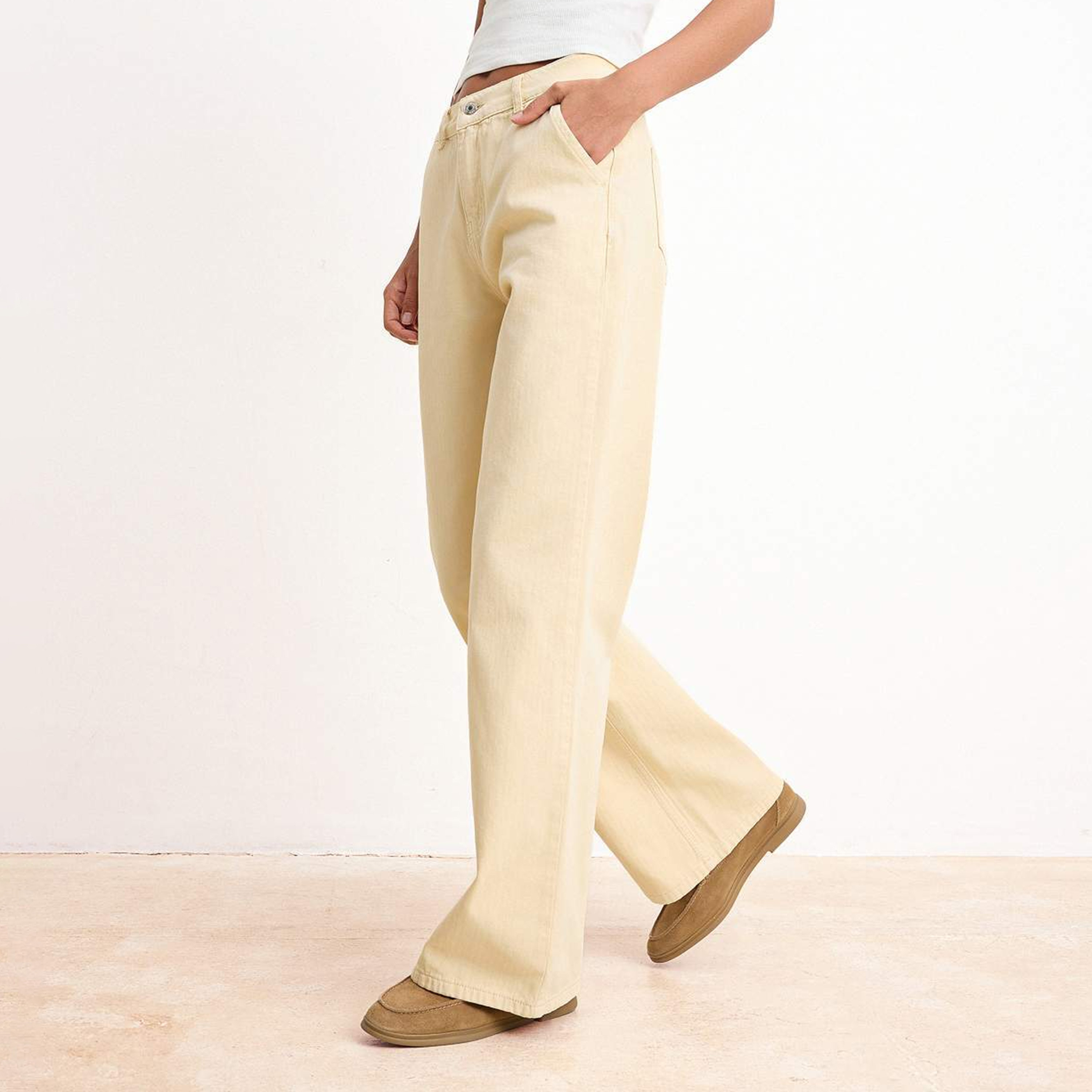 جينز حريمي مستقيم قطن بلون الحجر من ترendyol-women-clothing-jeans-image-4