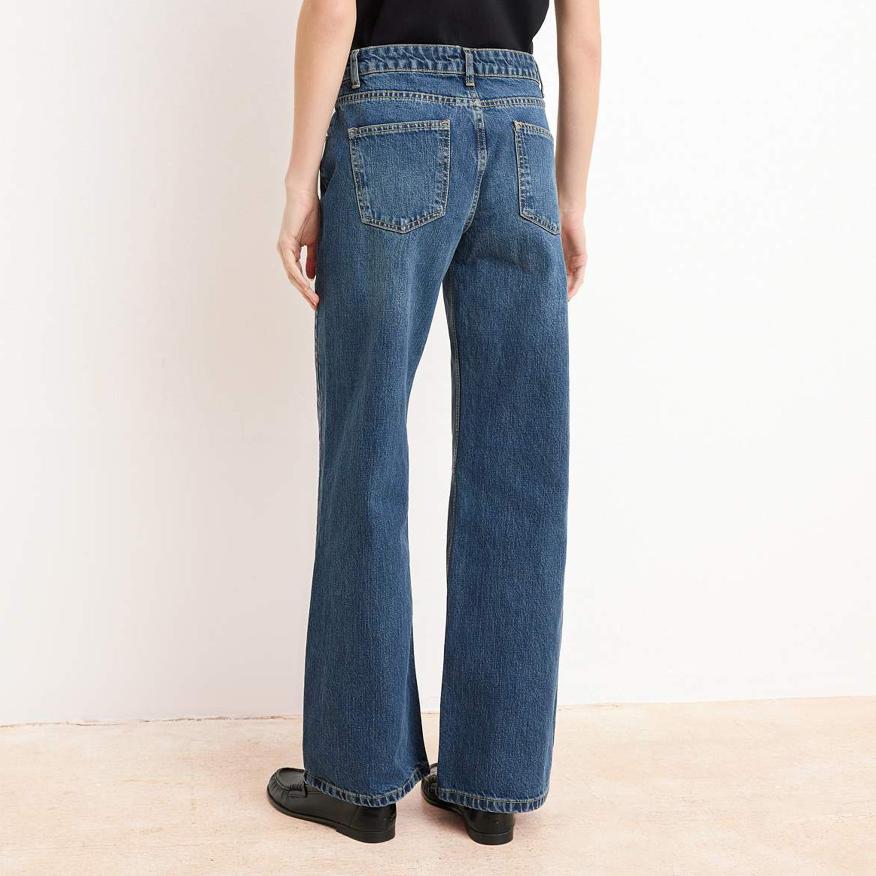 Trendyolmilla Blue Cotton Women's Straight Jeans-women-clothing-jeans-image-4