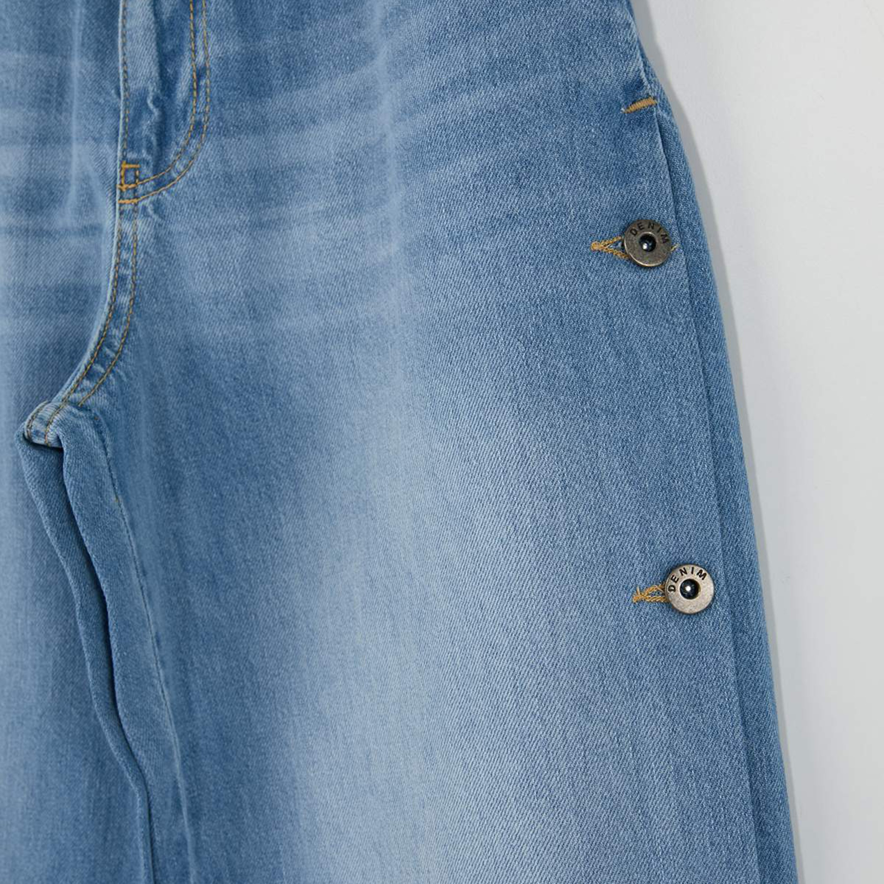 Blue Cotton Wide Leg Women's Jeans-women-clothing-jeans-image-6