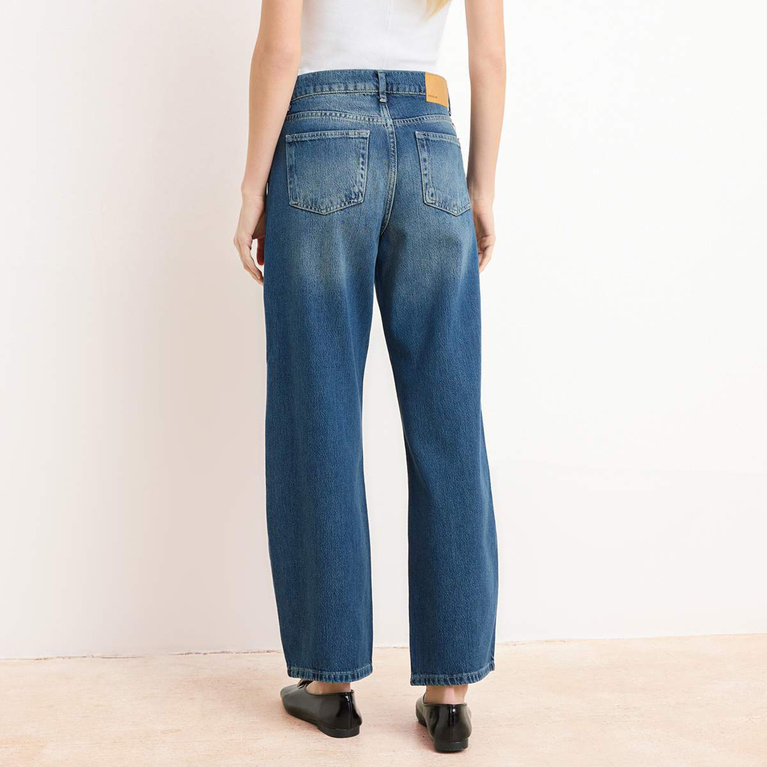 Blue Tencel Wide Leg Women's Jeans-women-clothing-jeans-image-5