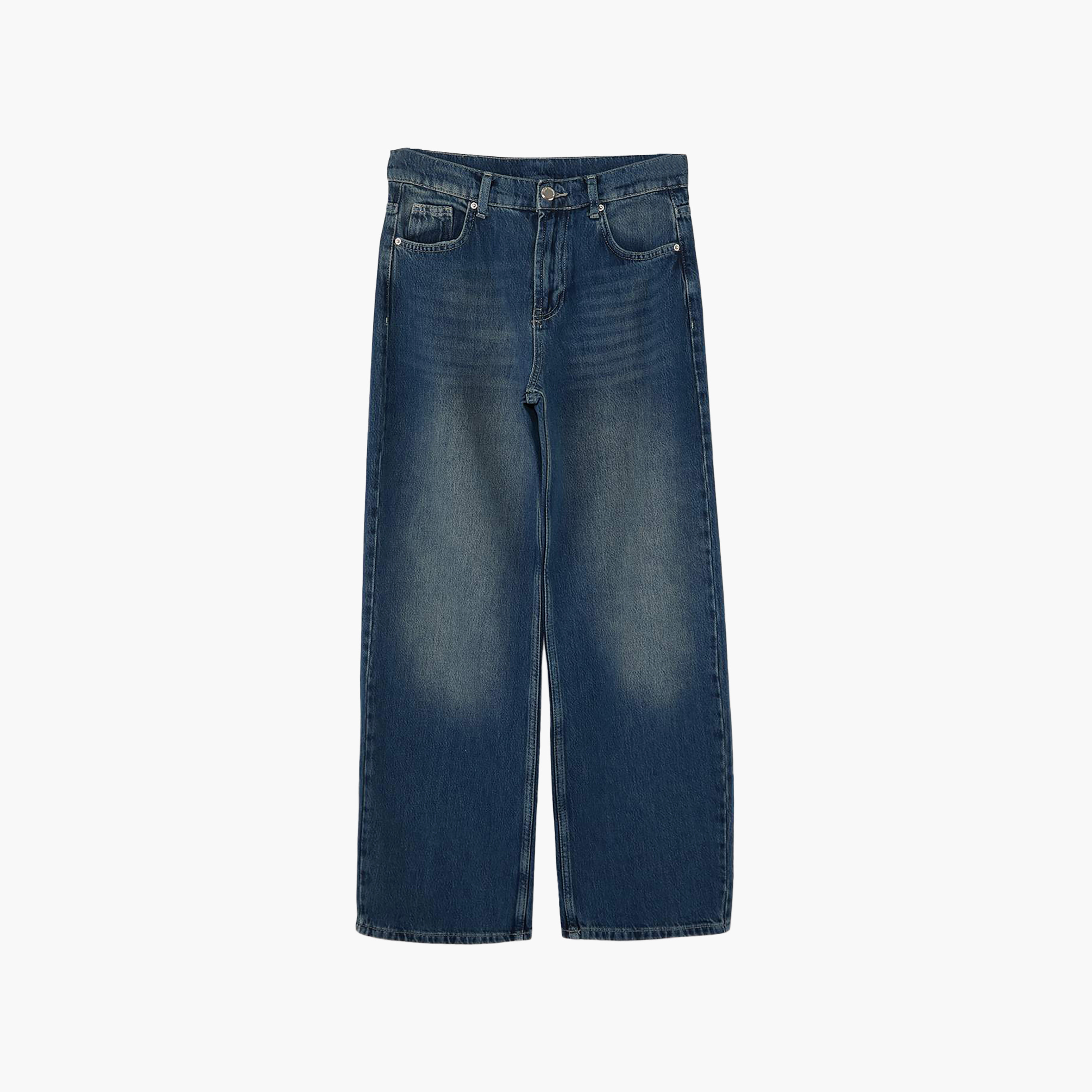 Blue Tencel Wide Leg Women's Jeans-women-clothing-jeans-image-7