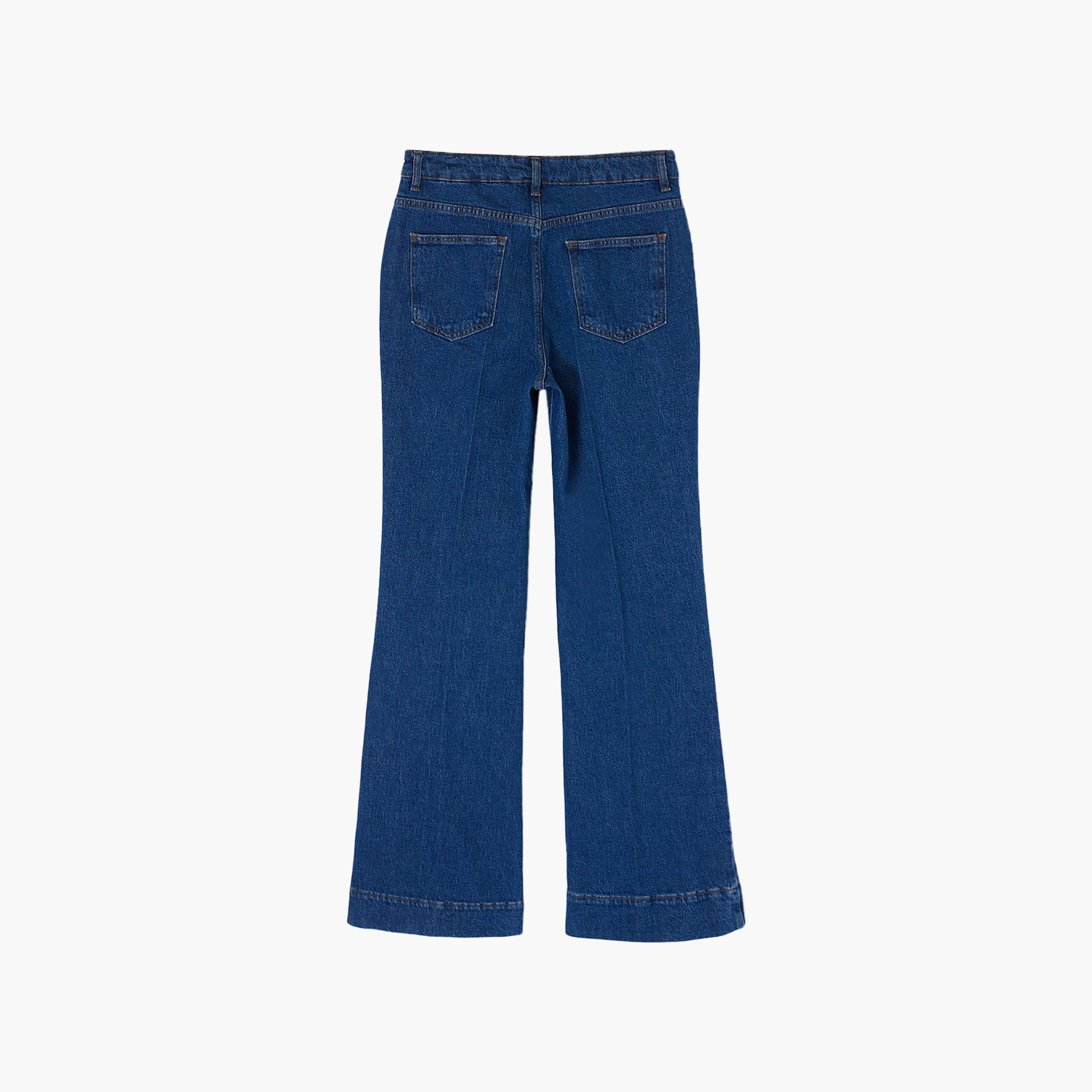 Blue Wide Leg Women's Jeans-women-clothing-jeans-image-5