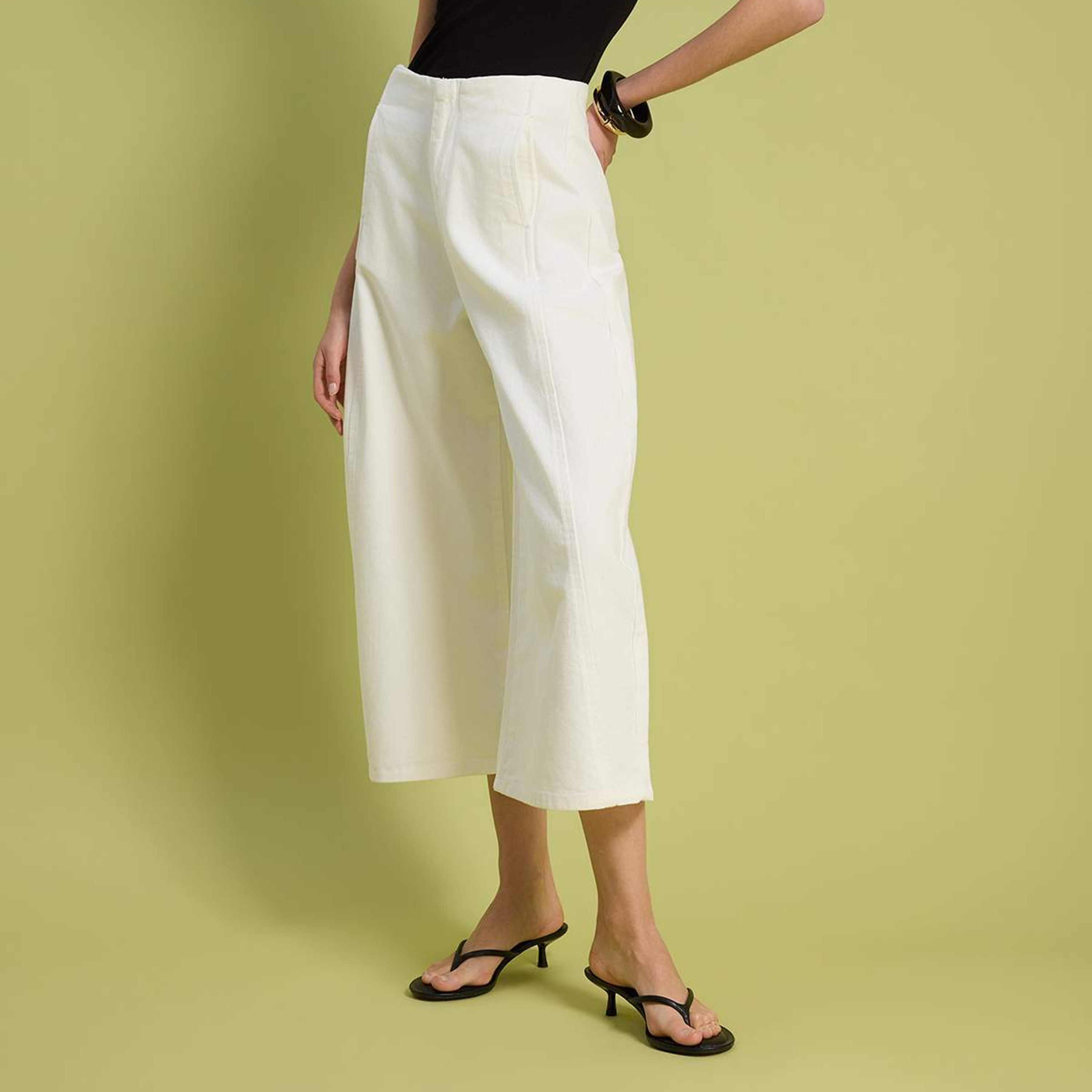 Trendyolmilla White Cotton Women's Barrel Leg Jeans-women-clothing-jeans-image-3