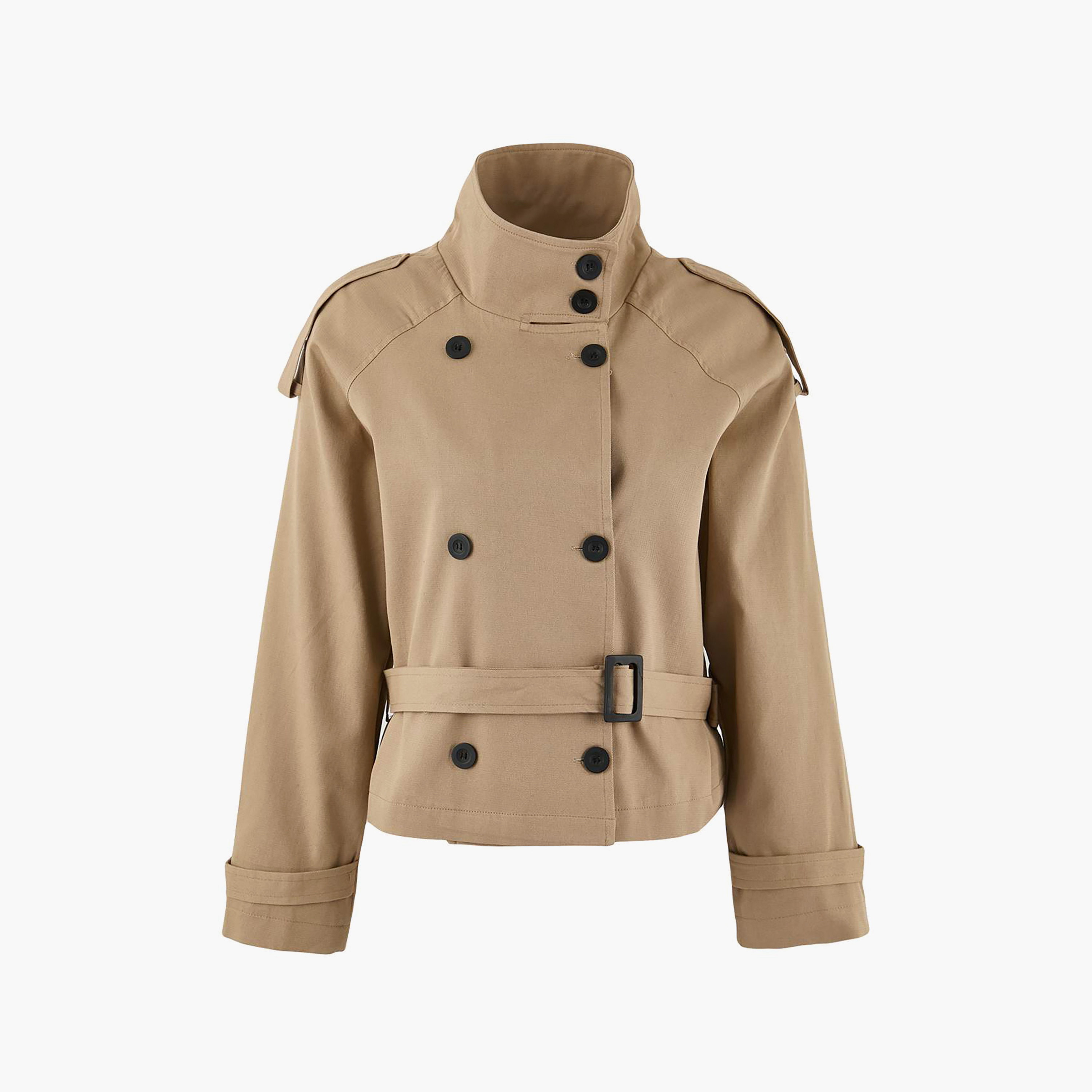 Trendyolmilla Cotton Funnel Neck Raglan Sleeves Women's Trench Jacket-women-winterwear-coatsandjackets-coats-image-7