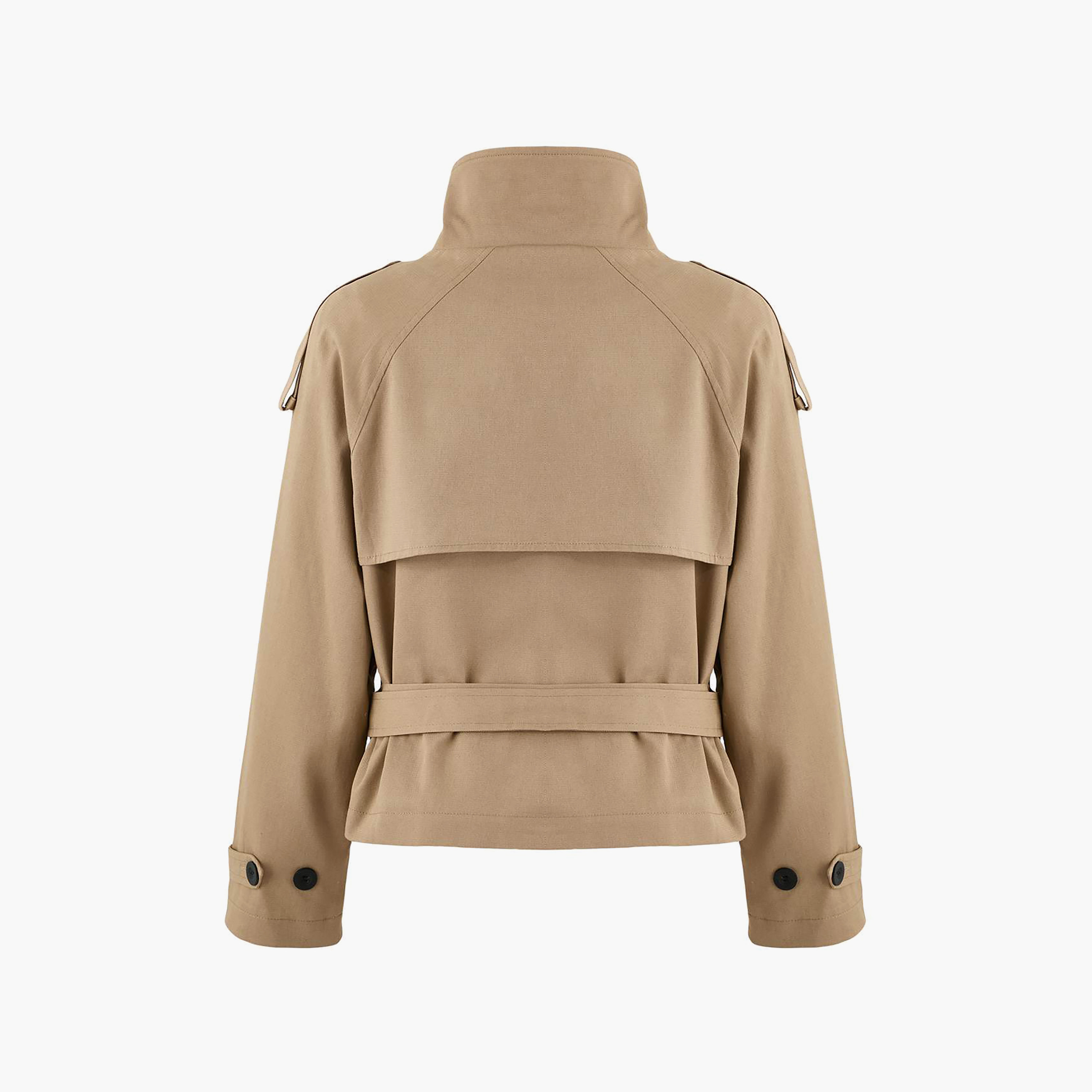Trendyolmilla Cotton Funnel Neck Raglan Sleeves Women's Trench Jacket-women-winterwear-coatsandjackets-coats-image-8