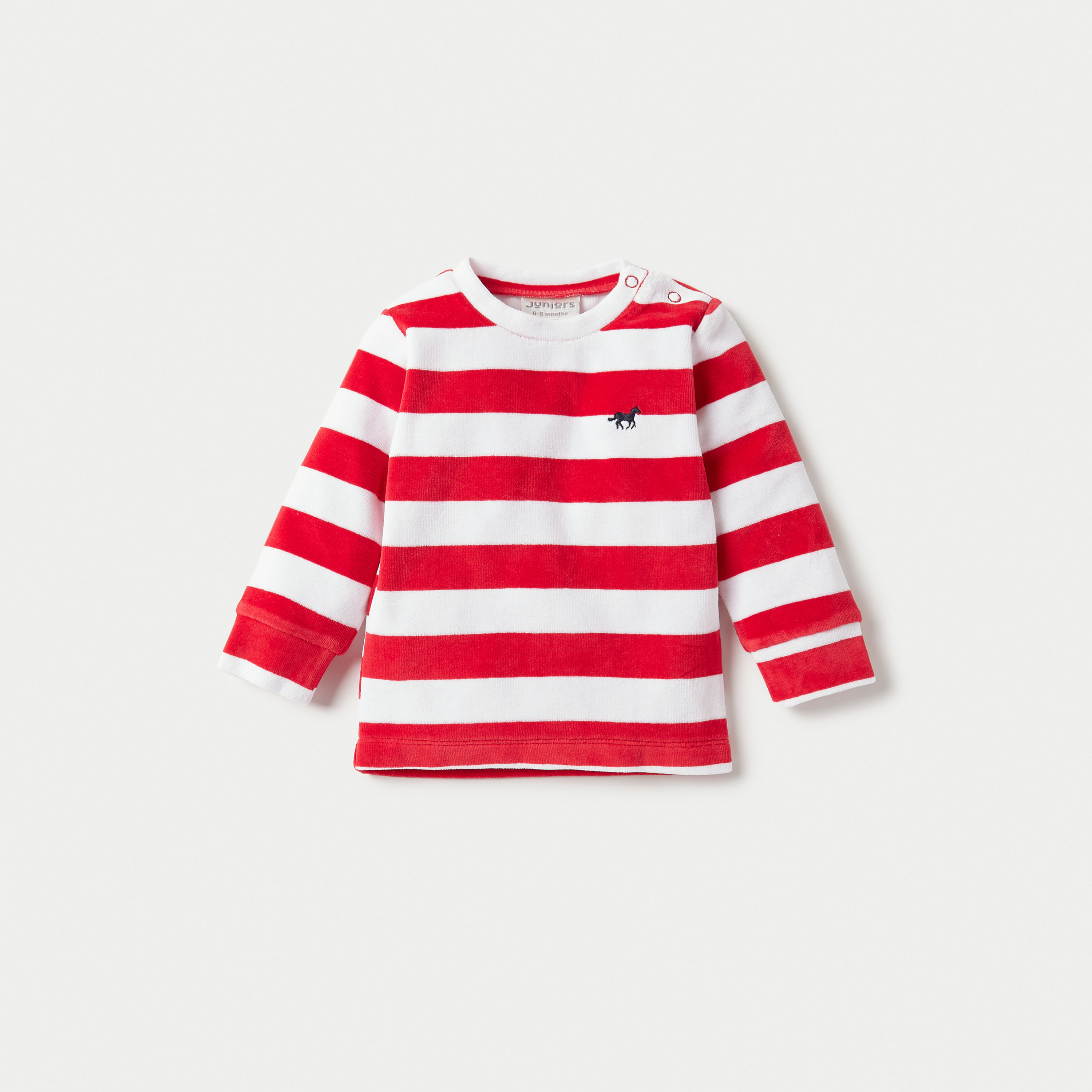 Juniors Striped Long Sleeves T-shirt and Pyjama Set-baby-boys-clothing-nightwear-pyjamasets-image-2