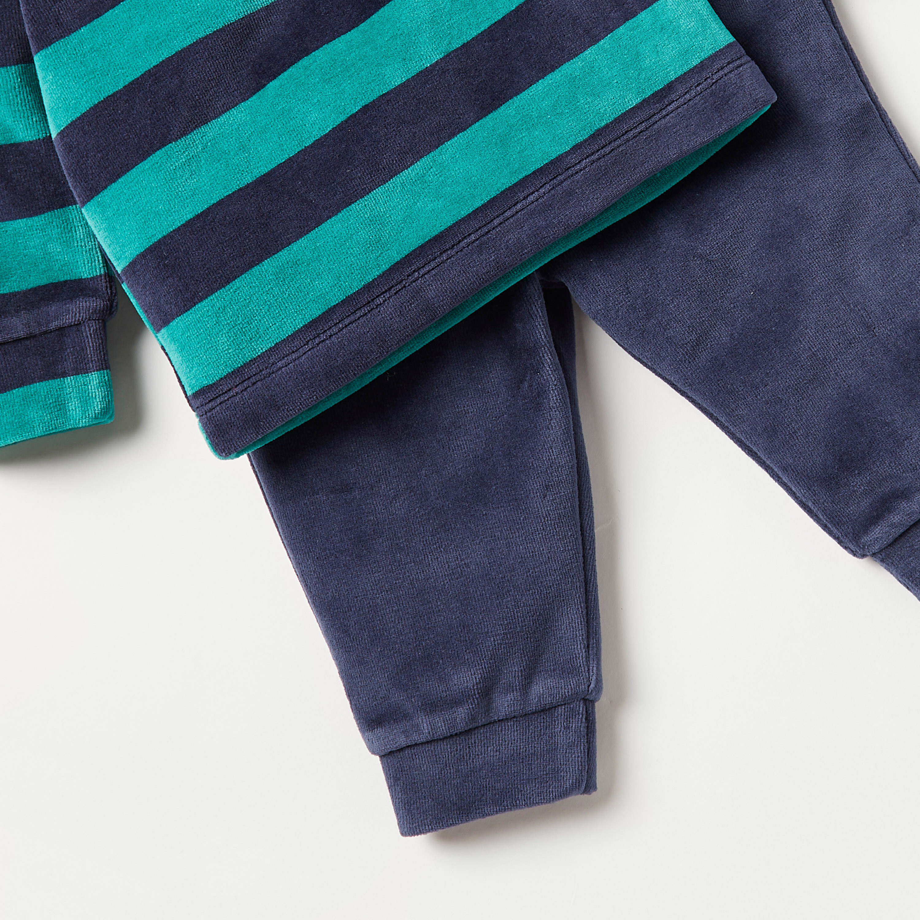 Juniors Striped T-shirt and Pyjama Set-baby-boys-clothing-nightwear-pyjamasets-image-5
