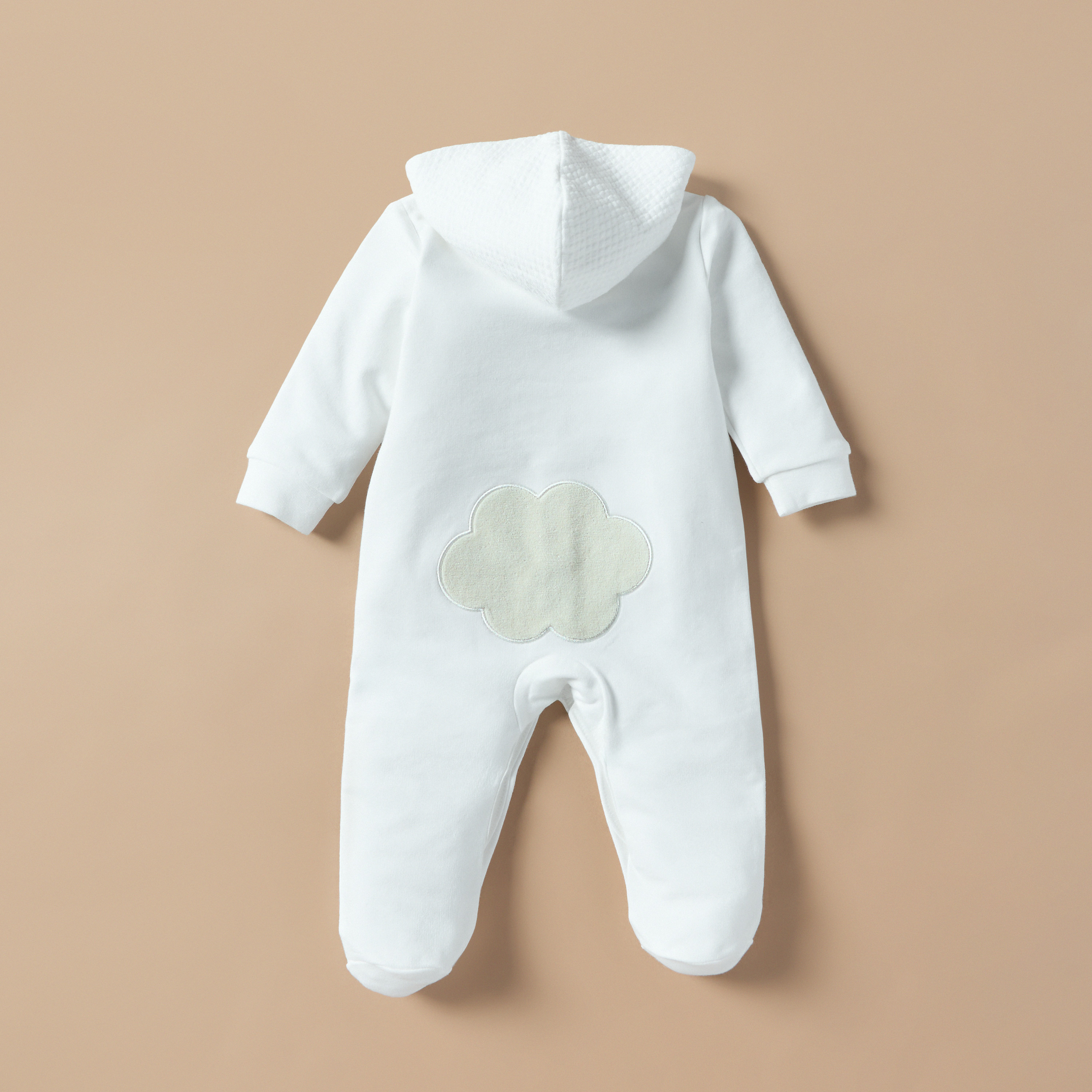 Juniors Applique Detail Hooded Closed Feet Sleepsuit with Button Closure-baby-boys-clothing-winterwear-sleepsuits-image-2