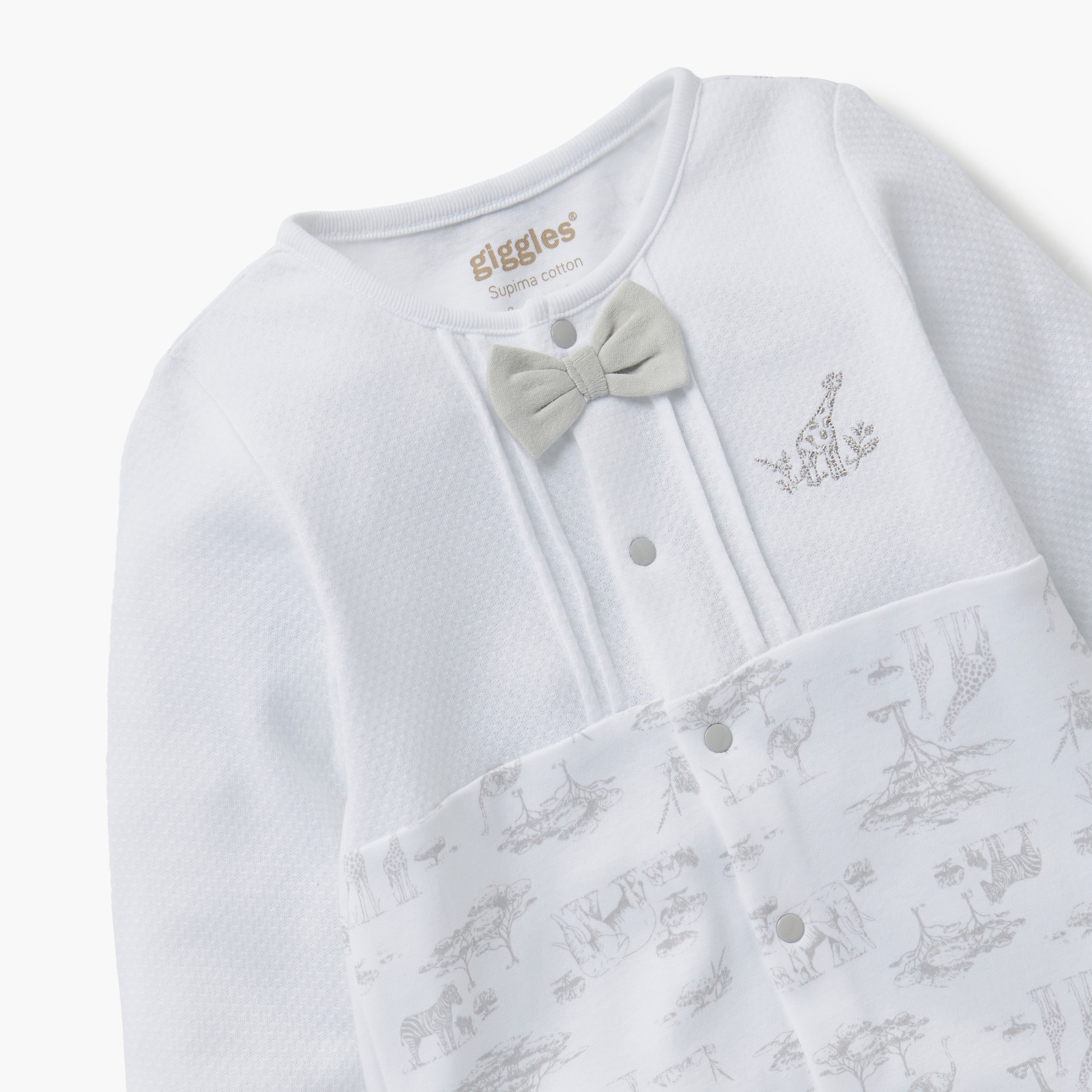 Giggles Animal Print Closed Feet Sleepsuit with Button Closure-baby-boys-clothing-nightwear-sleepsuits-image-3